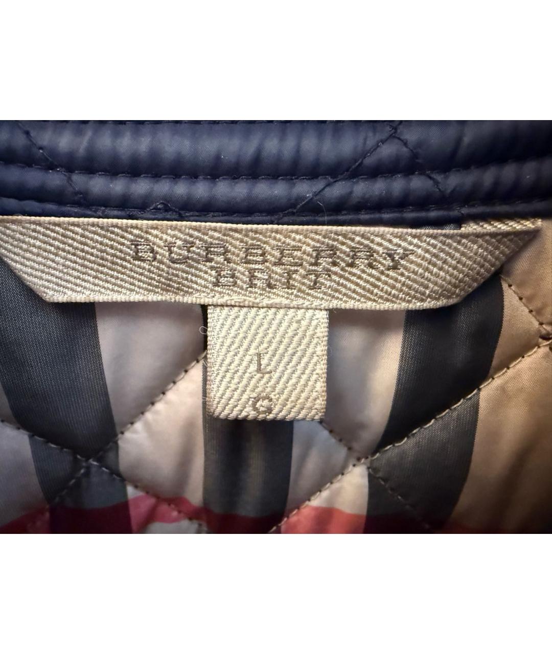 BURBERRY Темно-синяя полиамидовая куртка, фото 3