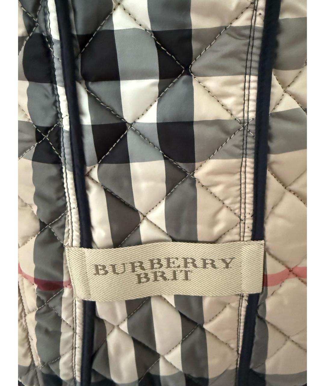 BURBERRY Темно-синяя полиамидовая куртка, фото 6