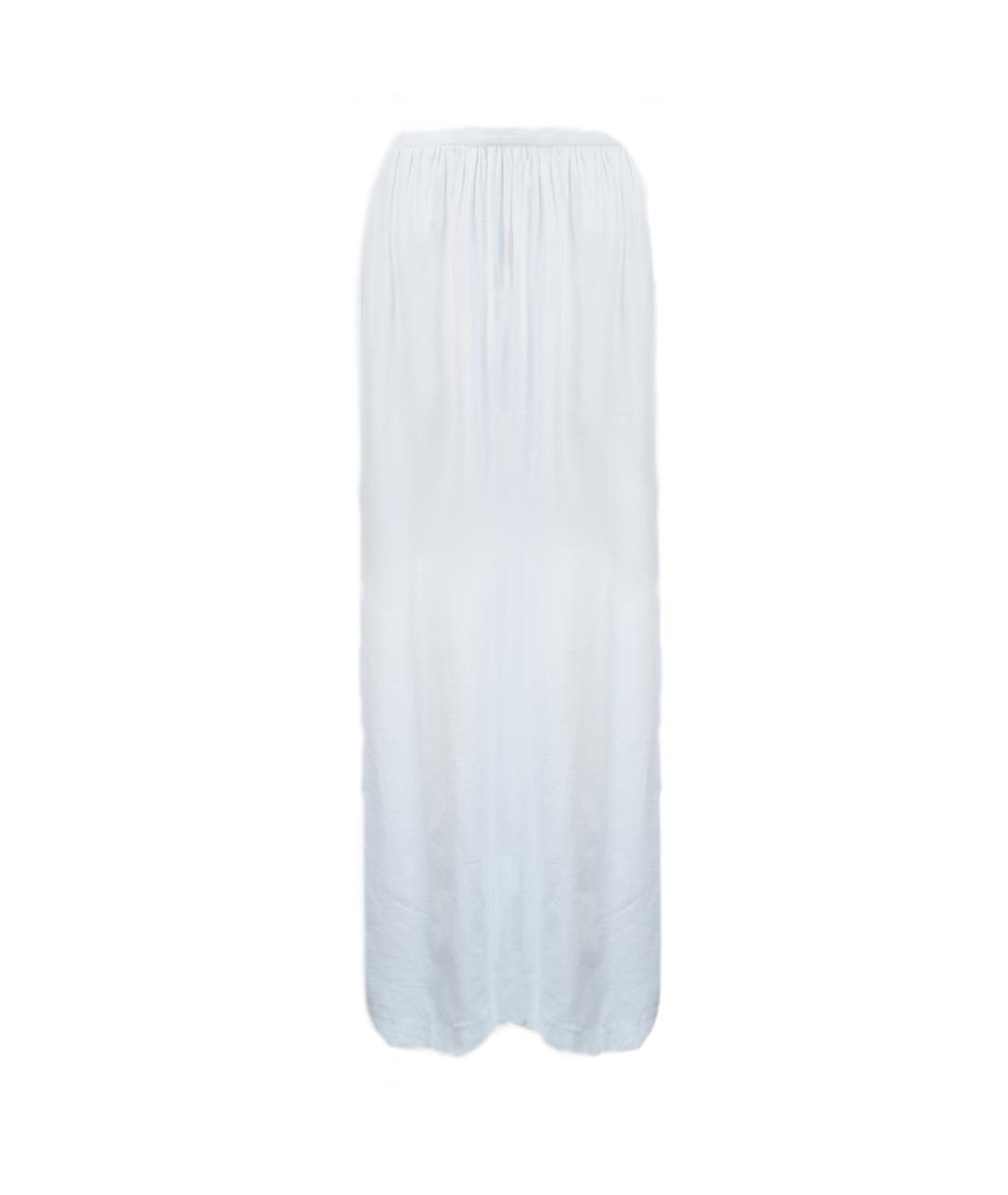 KITON Белая льняная юбка миди, фото 1
