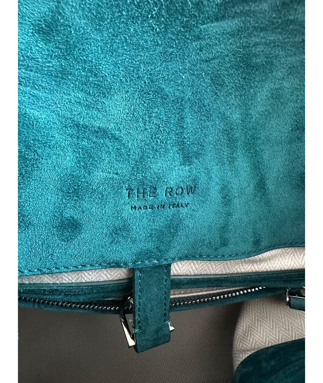 THE ROW Зеленая замшевая сумка тоут, фото 6