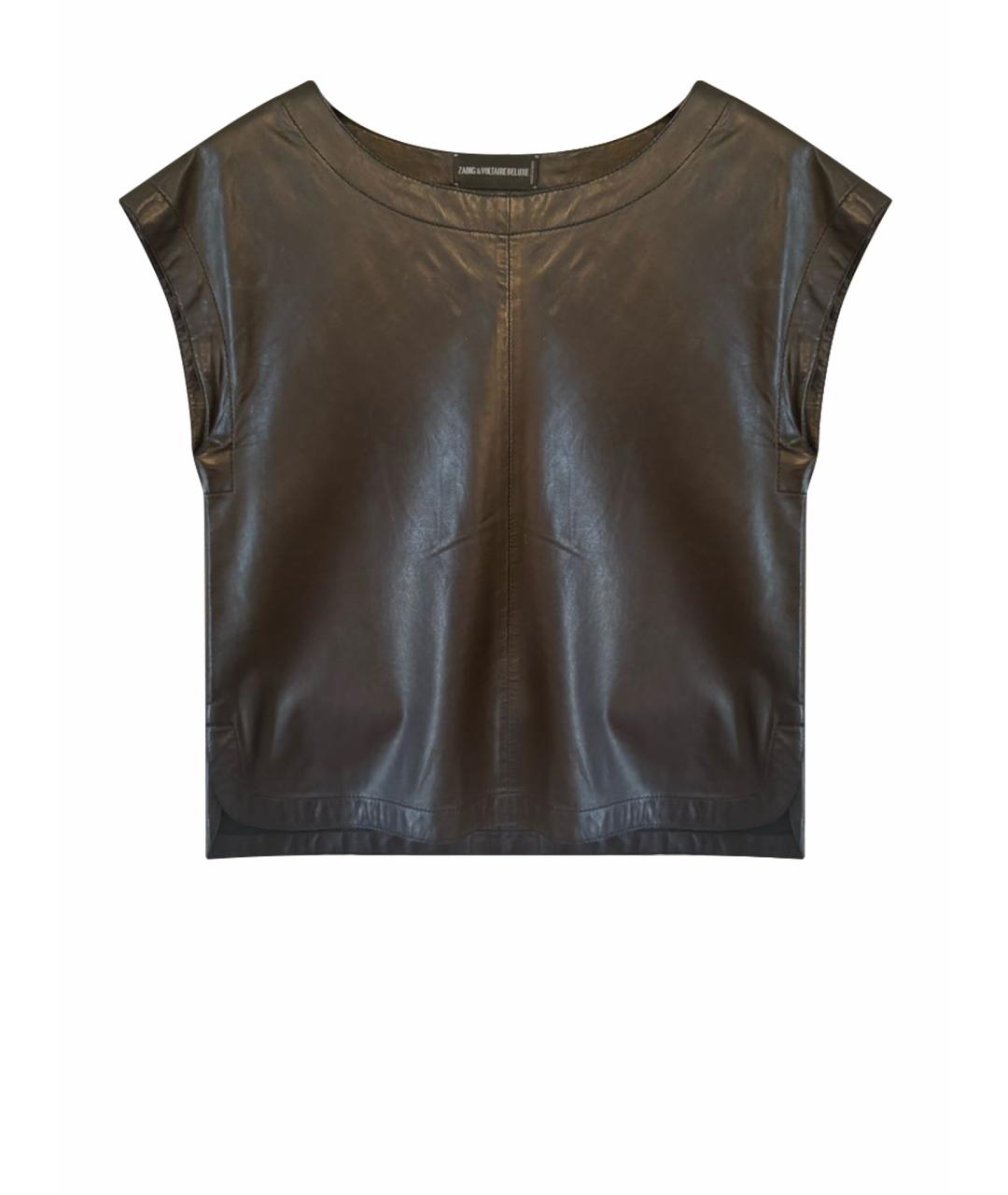 ZADIG & VOLTAIRE Черный кожаный жилет, фото 1