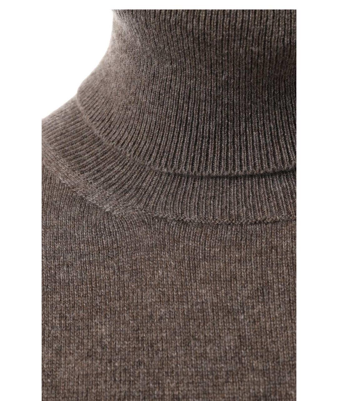 AGNONA Коричневый кашемировый джемпер / свитер, фото 3