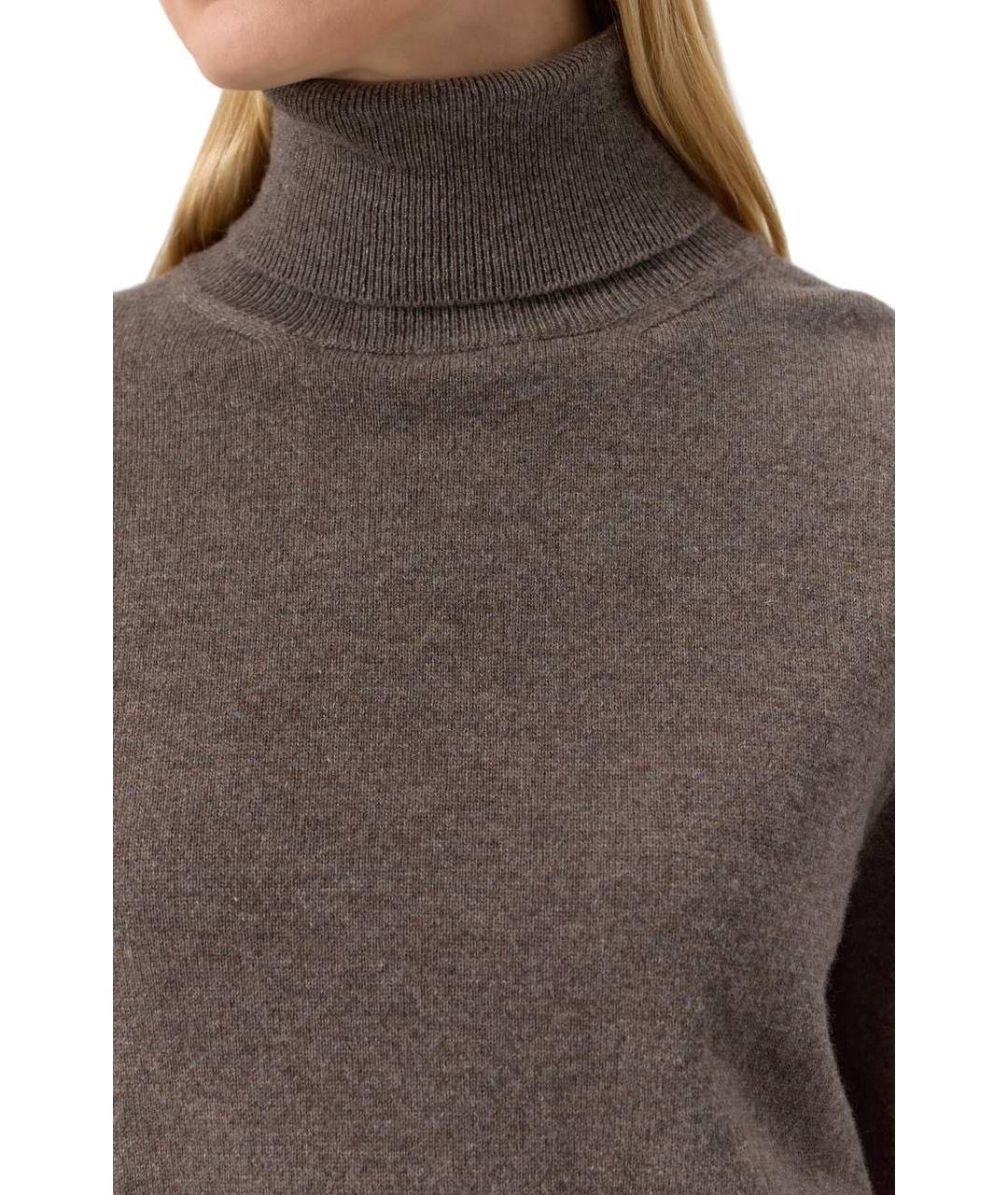 AGNONA Коричневый кашемировый джемпер / свитер, фото 2