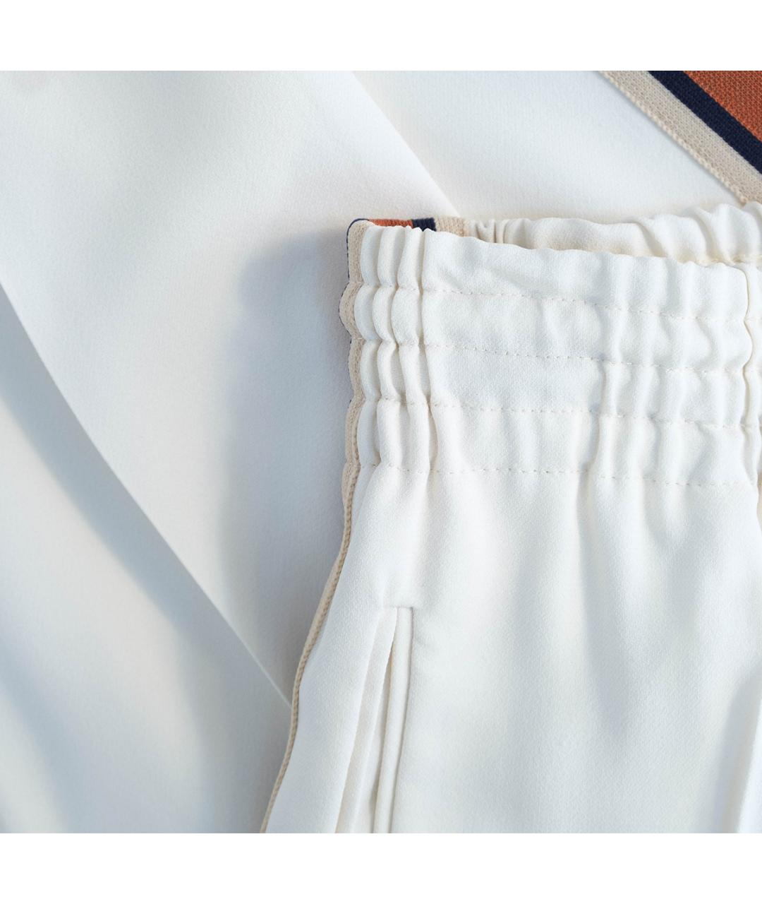 CHLOE Белые ацетатные прямые брюки, фото 4