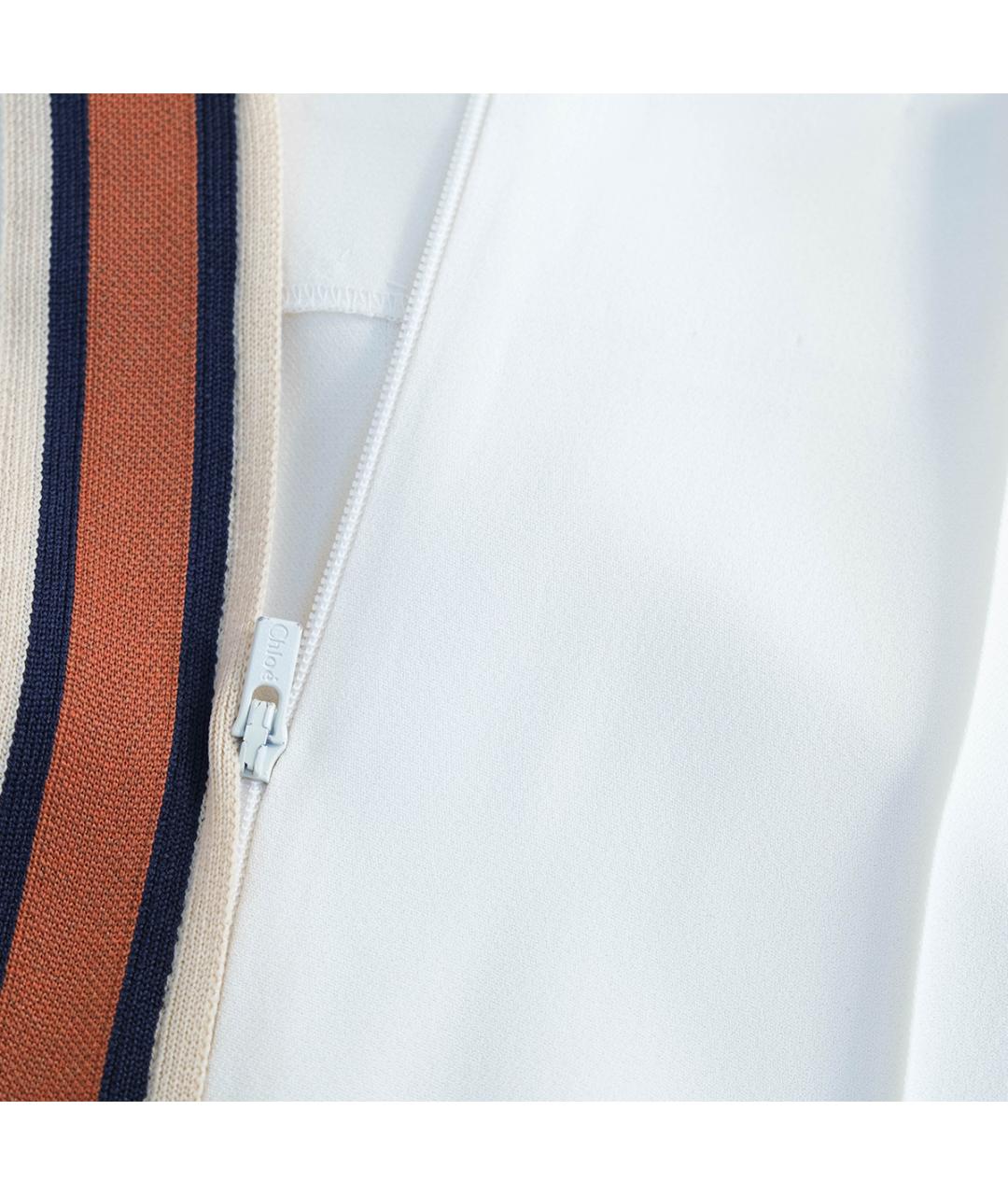 CHLOE Белые ацетатные прямые брюки, фото 5