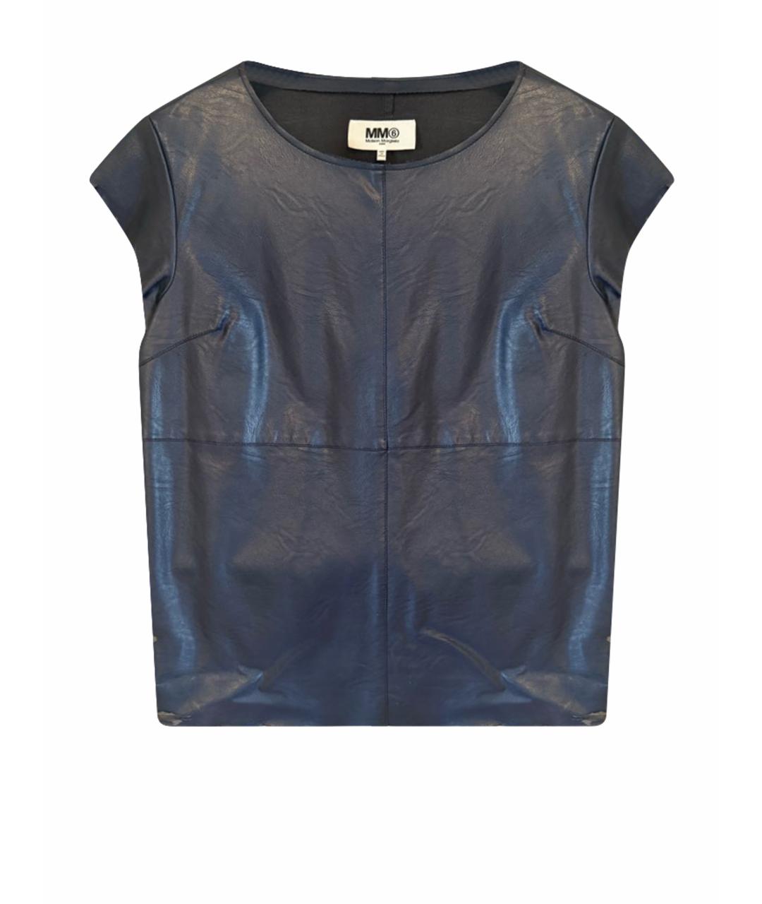 MAISON MARGIELA Темно-синий полиуретановый жилет, фото 1