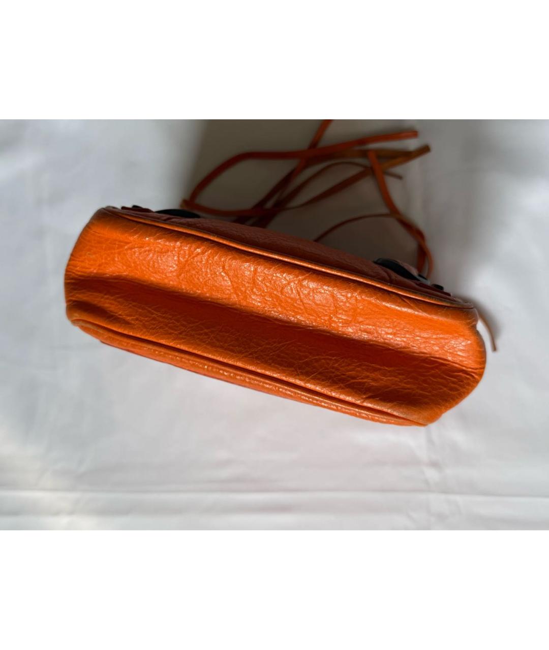 BALENCIAGA Оранжевая кожаная сумка через плечо, фото 5