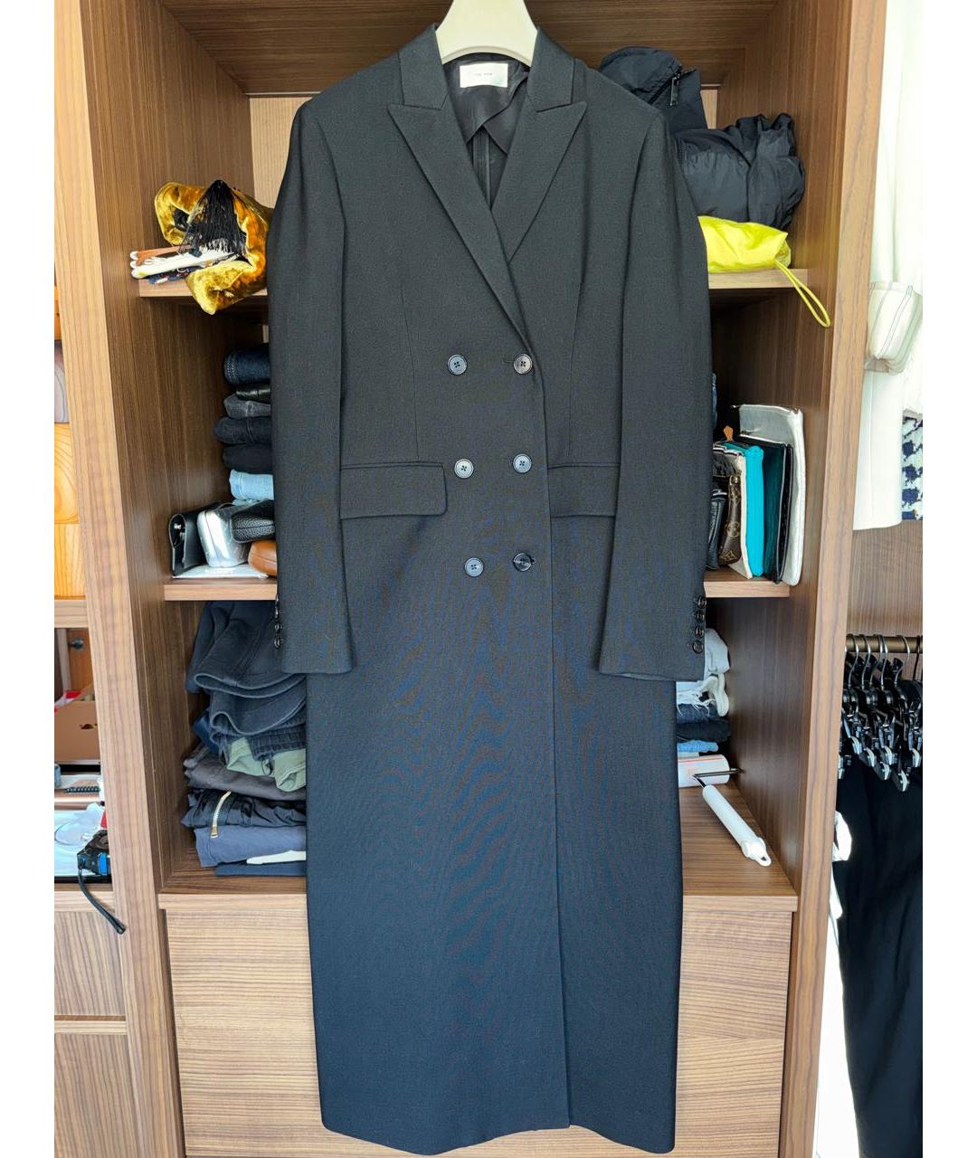 THE ROW Черное шерстяное пальто, фото 8