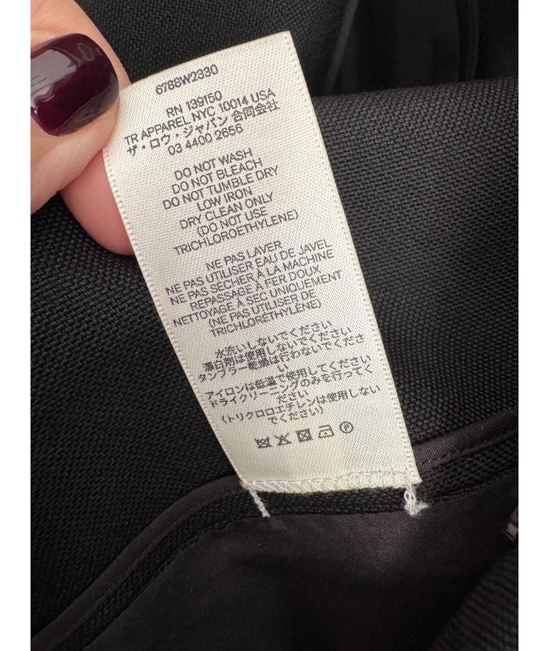 THE ROW Черное шерстяное пальто, фото 5