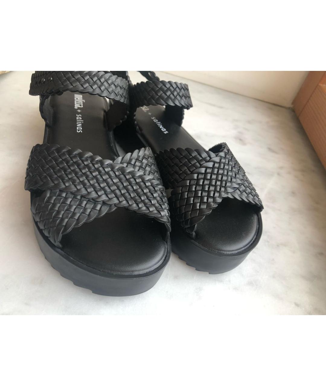 Melissa Черные резиновые сандалии, фото 7