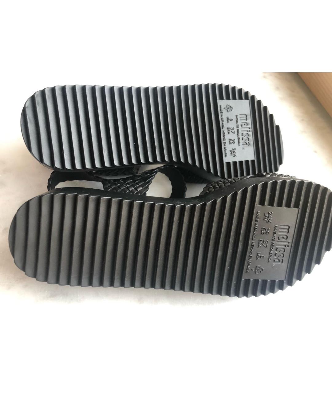 Melissa Черные резиновые сандалии, фото 8