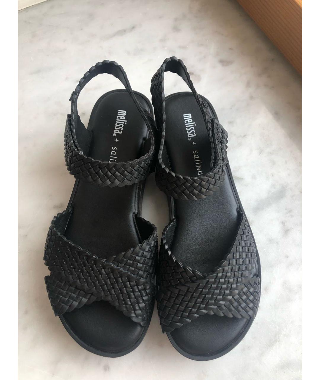 Melissa Черные резиновые сандалии, фото 2