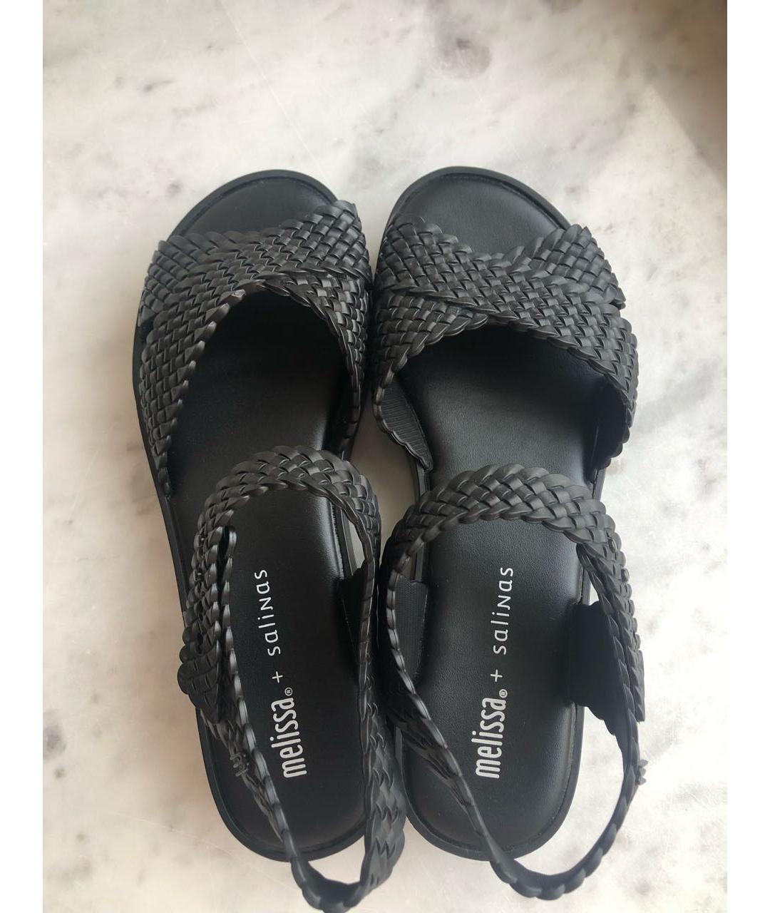Melissa Черные резиновые сандалии, фото 3