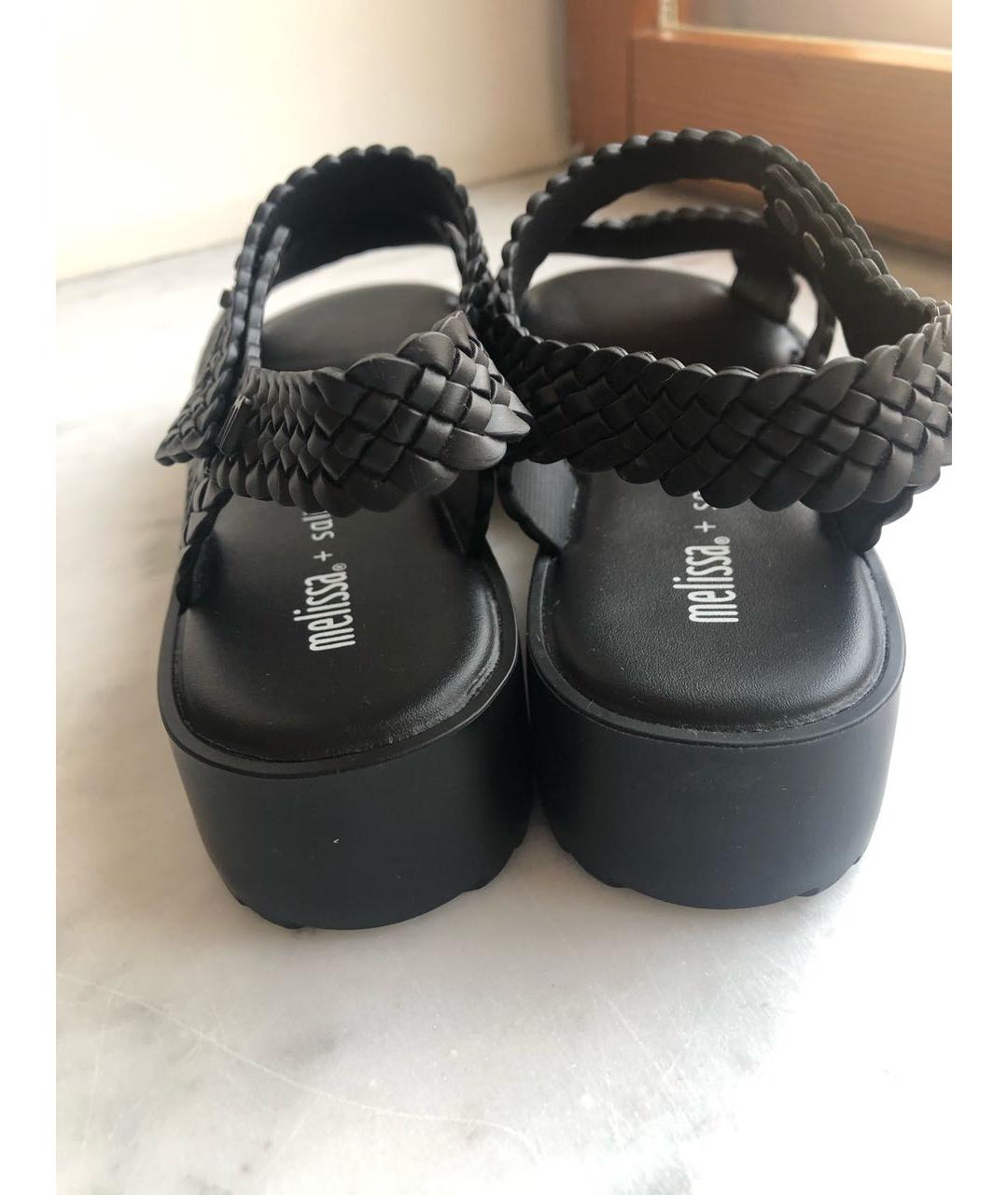 Melissa Черные резиновые сандалии, фото 4