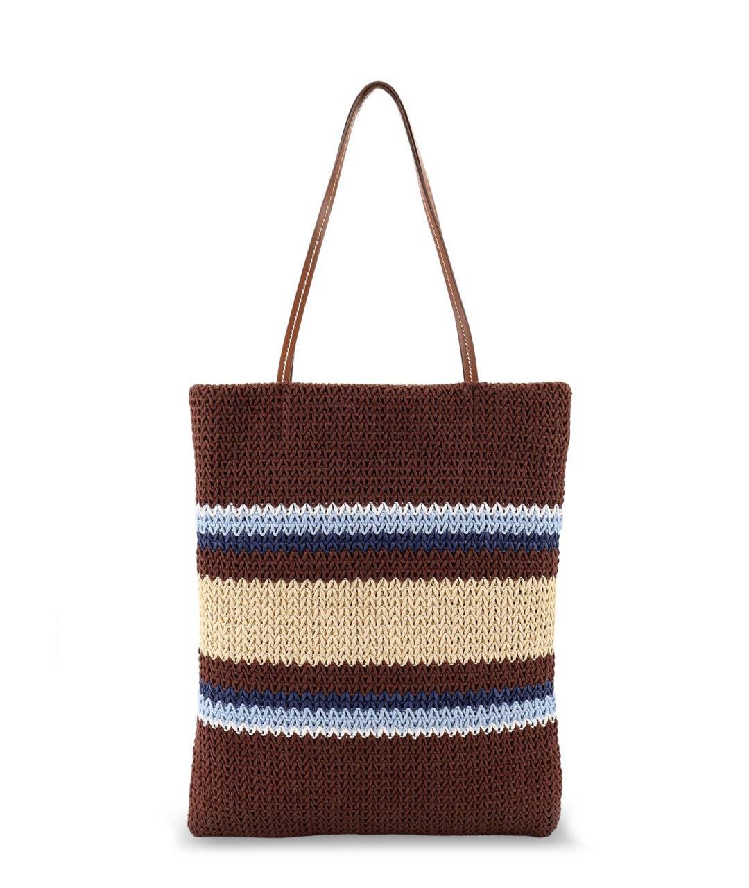 MIU MIU Коричневая хлопковая сумка тоут, фото 2