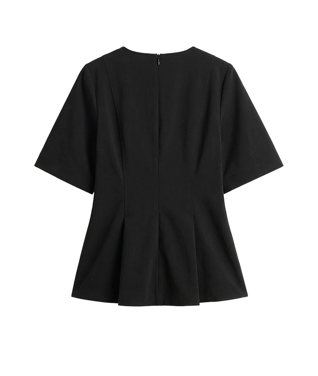 TOTEME Черная хлопковая футболка, фото 2