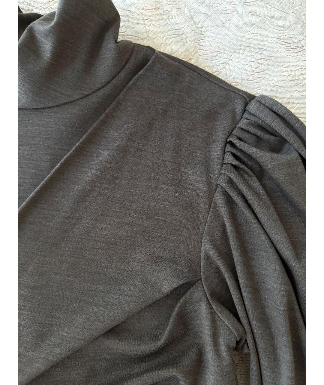 ISABEL MARANT Антрацитовая шерстяная блузы, фото 4