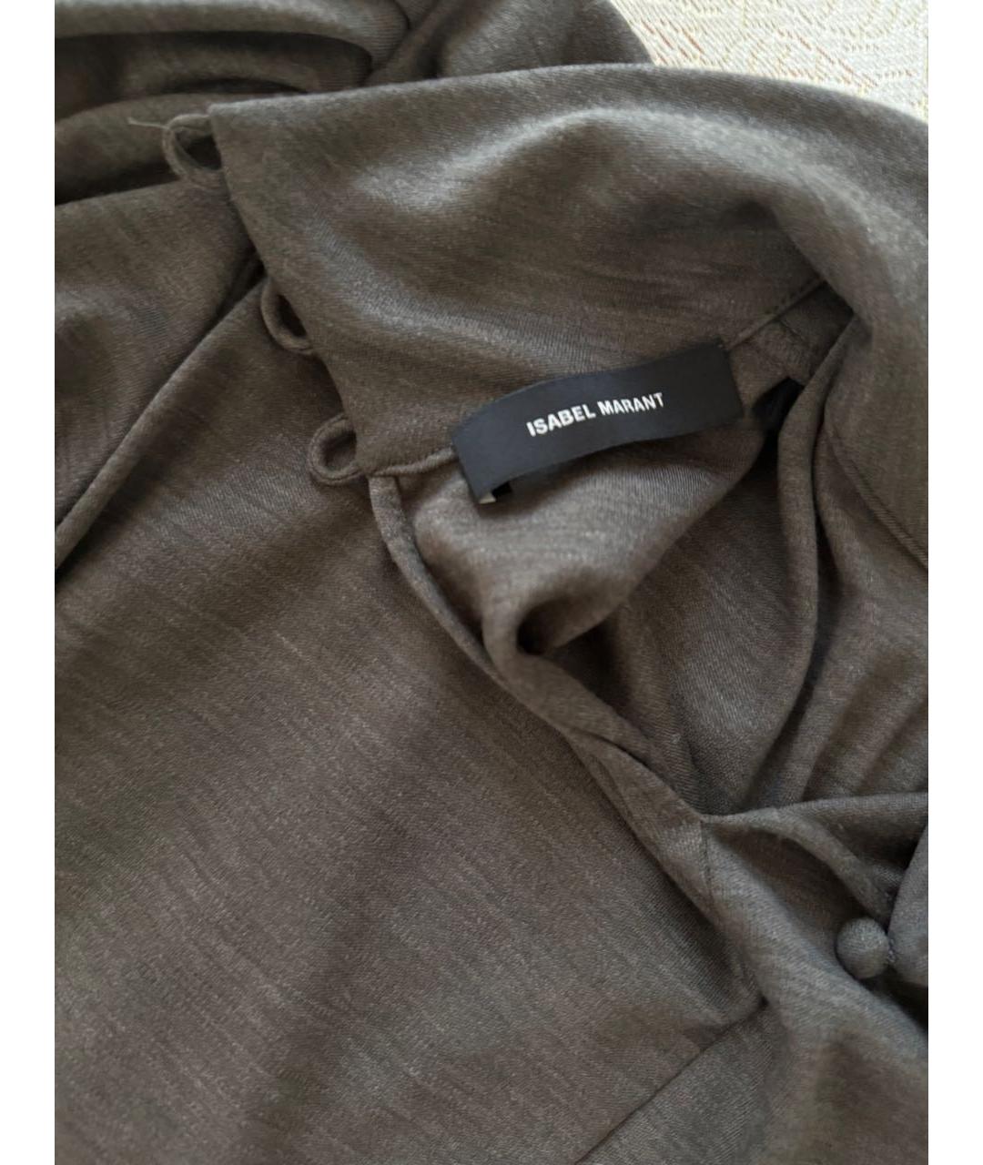 ISABEL MARANT Антрацитовая шерстяная блузы, фото 3