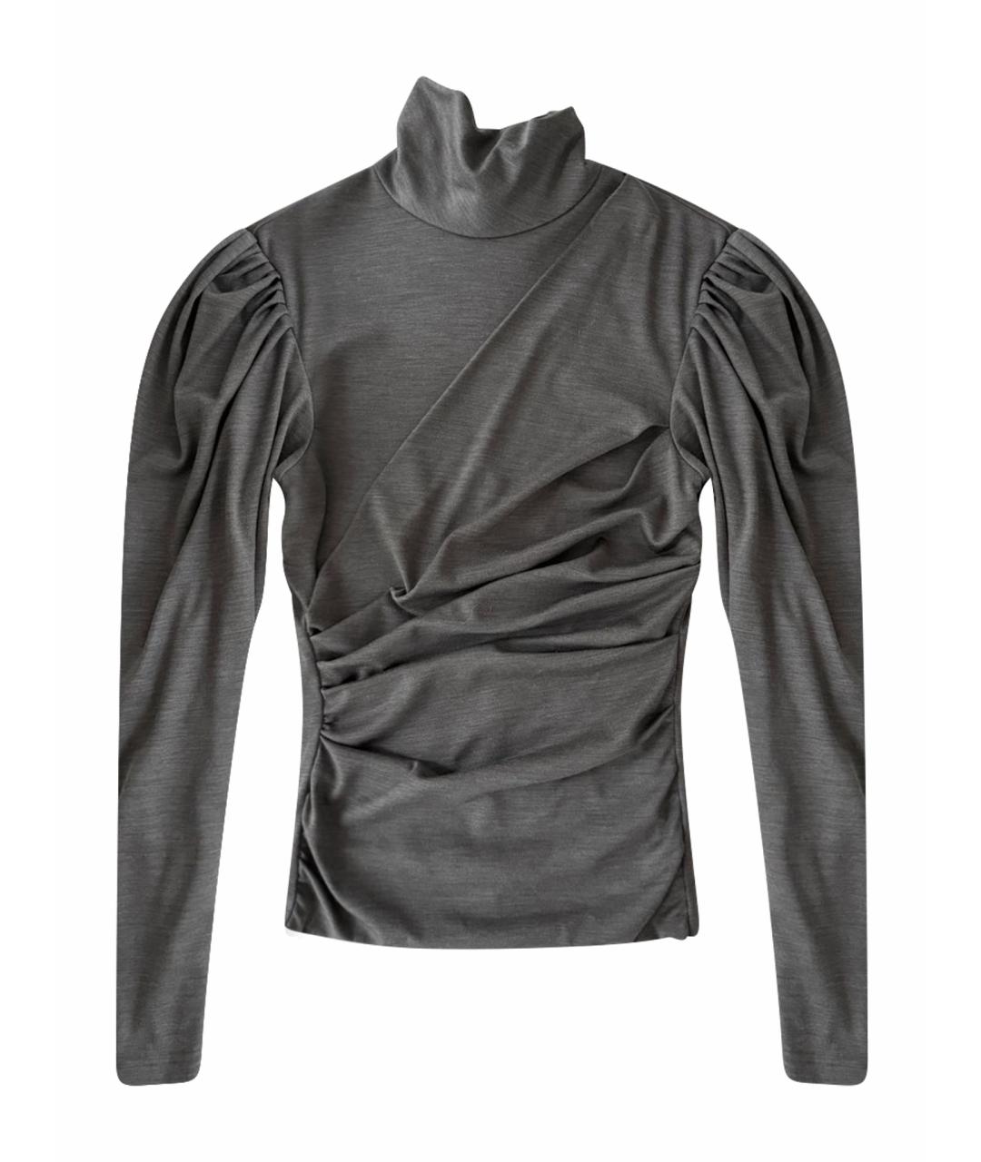 ISABEL MARANT Антрацитовая шерстяная блузы, фото 1