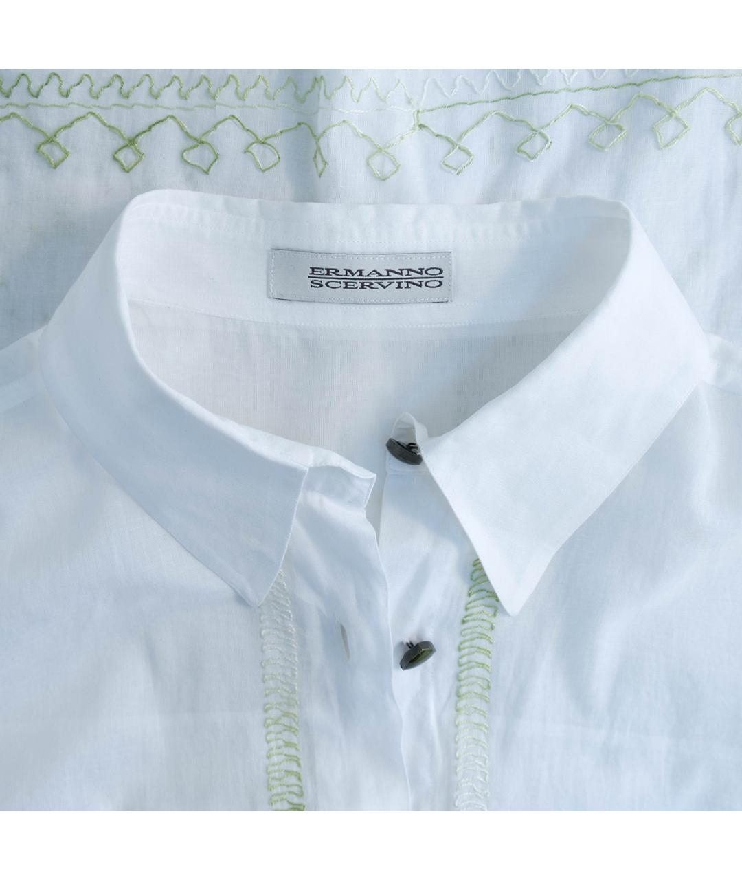 ERMANNO SCERVINO Белая хлопковая рубашка, фото 3