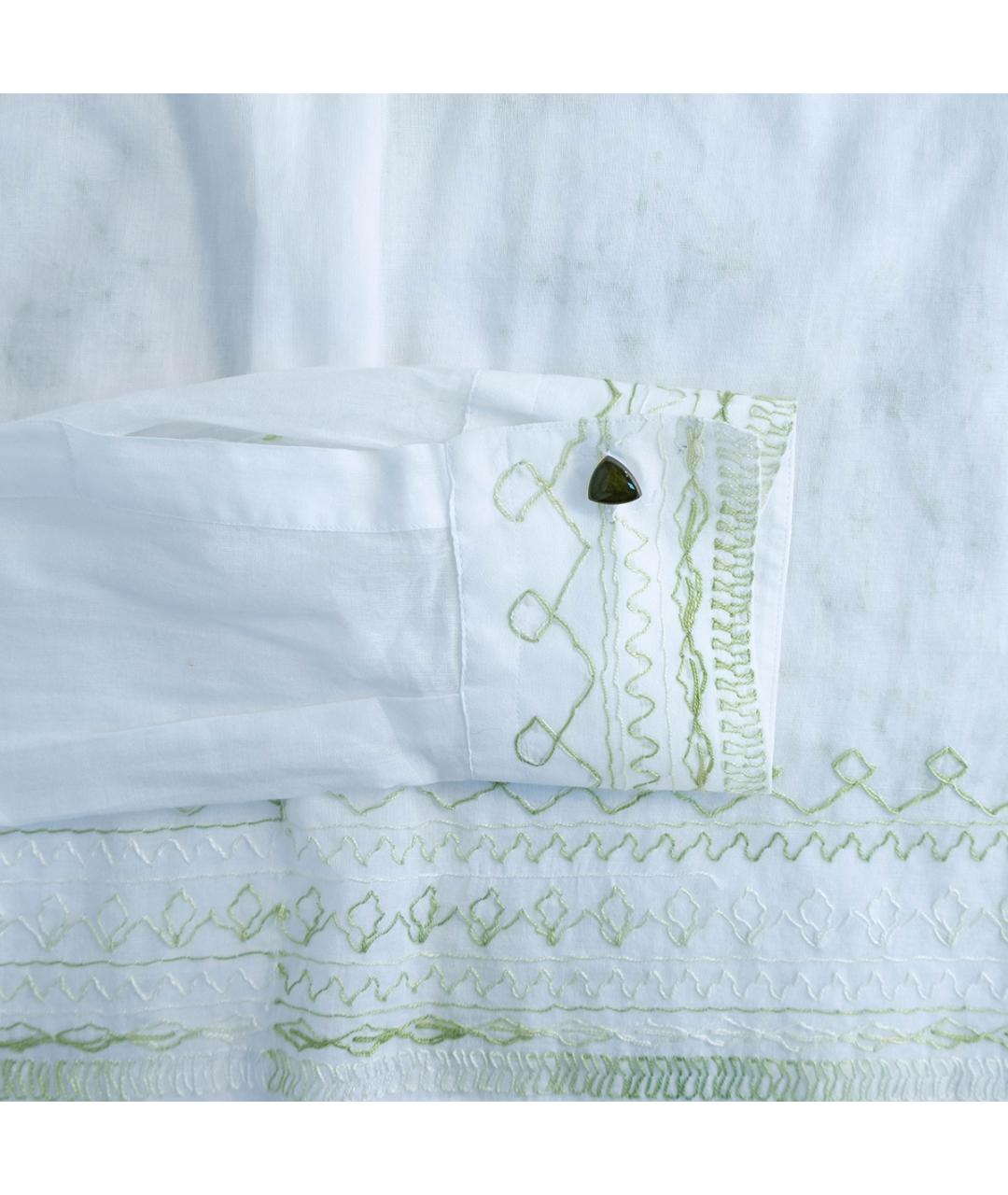 ERMANNO SCERVINO Белая хлопковая рубашка, фото 5