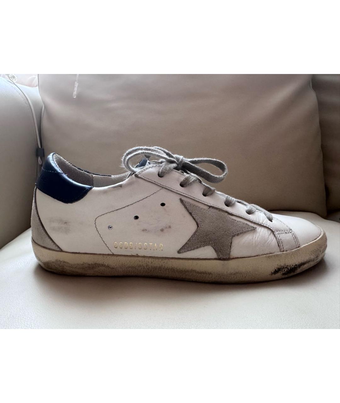 GOLDEN GOOSE DELUXE BRAND Белые кожаные кроссовки, фото 9