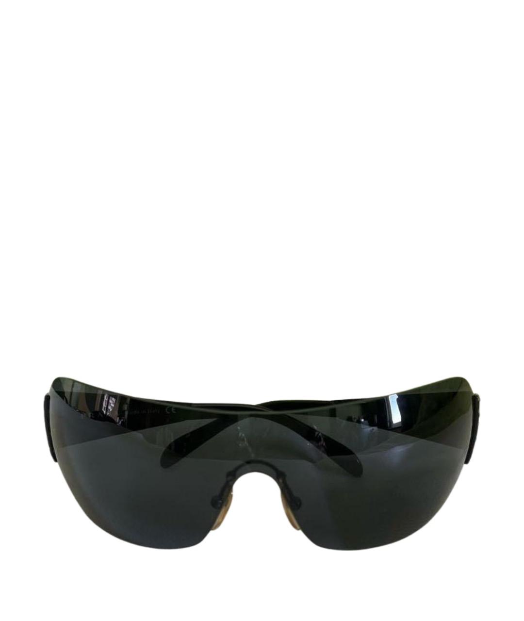 PRADA Черные пластиковые солнцезащитные очки, фото 1