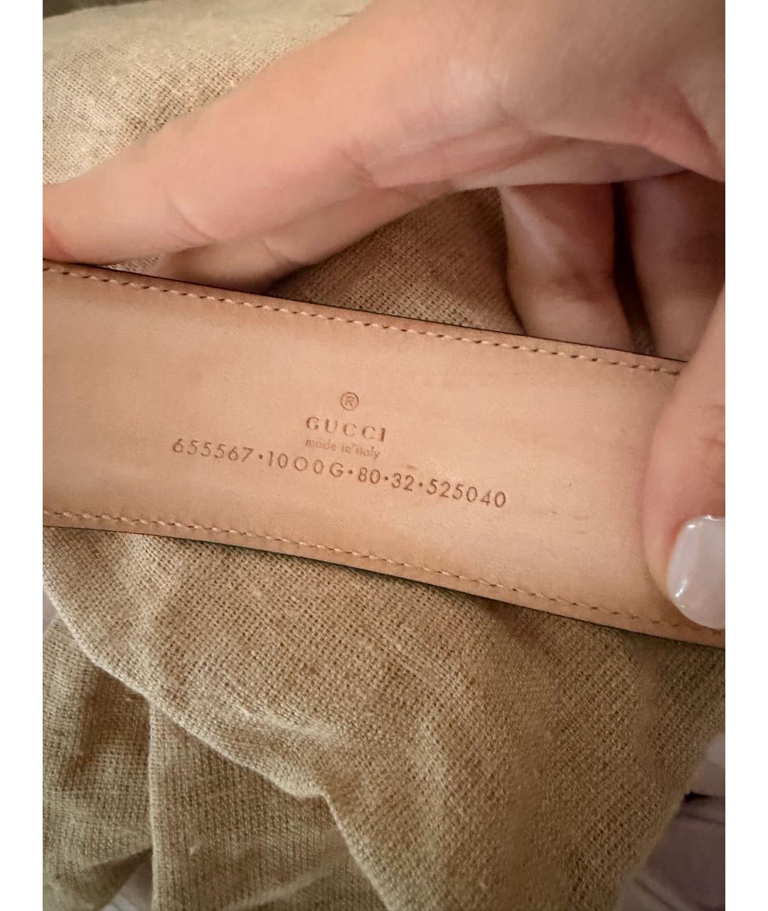 GUCCI Черный кожаный ремень, фото 3