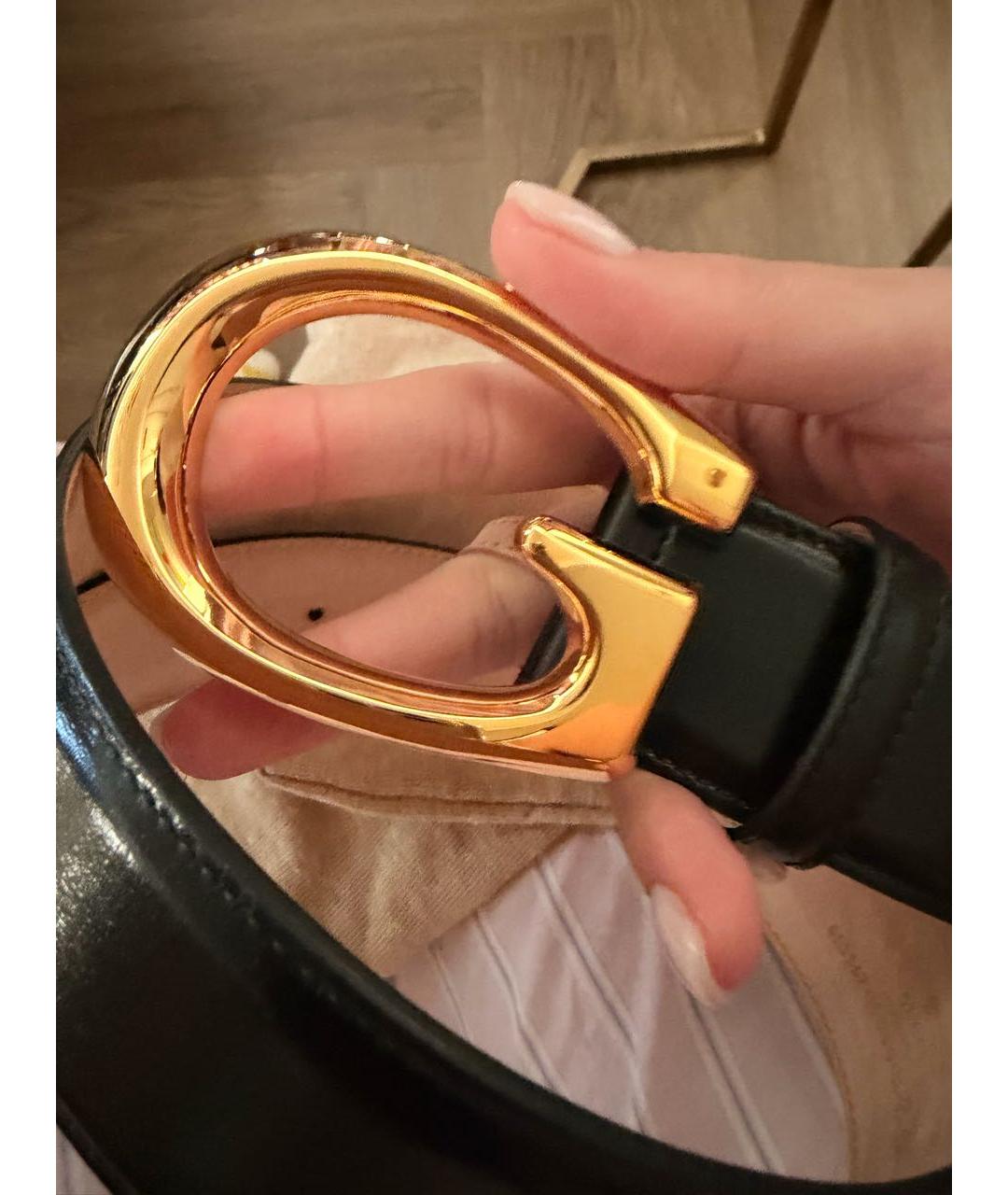 GUCCI Черный кожаный ремень, фото 2