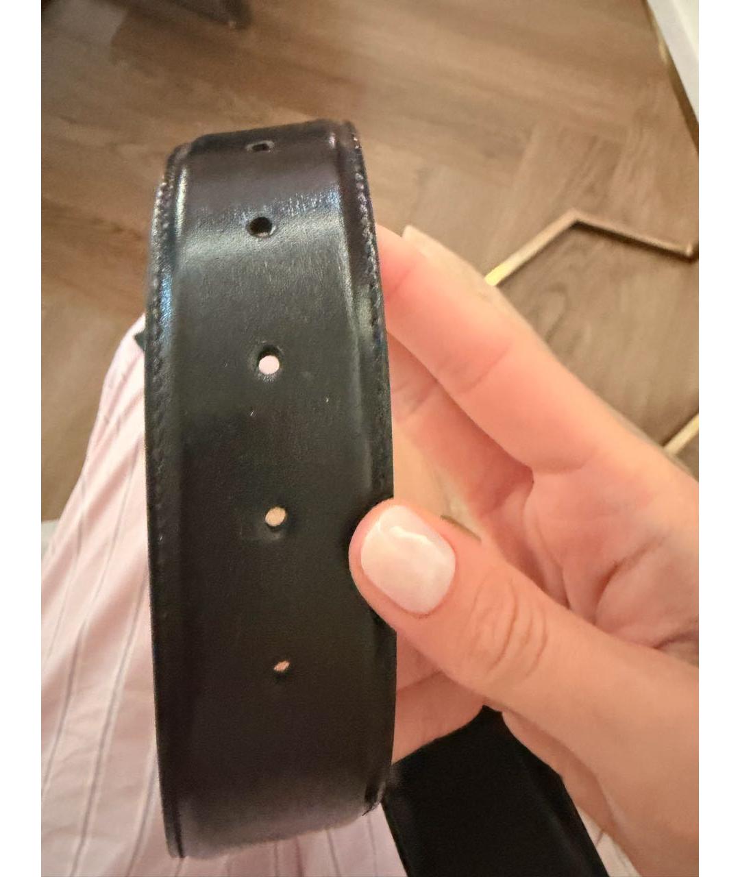 GUCCI Черный кожаный ремень, фото 8