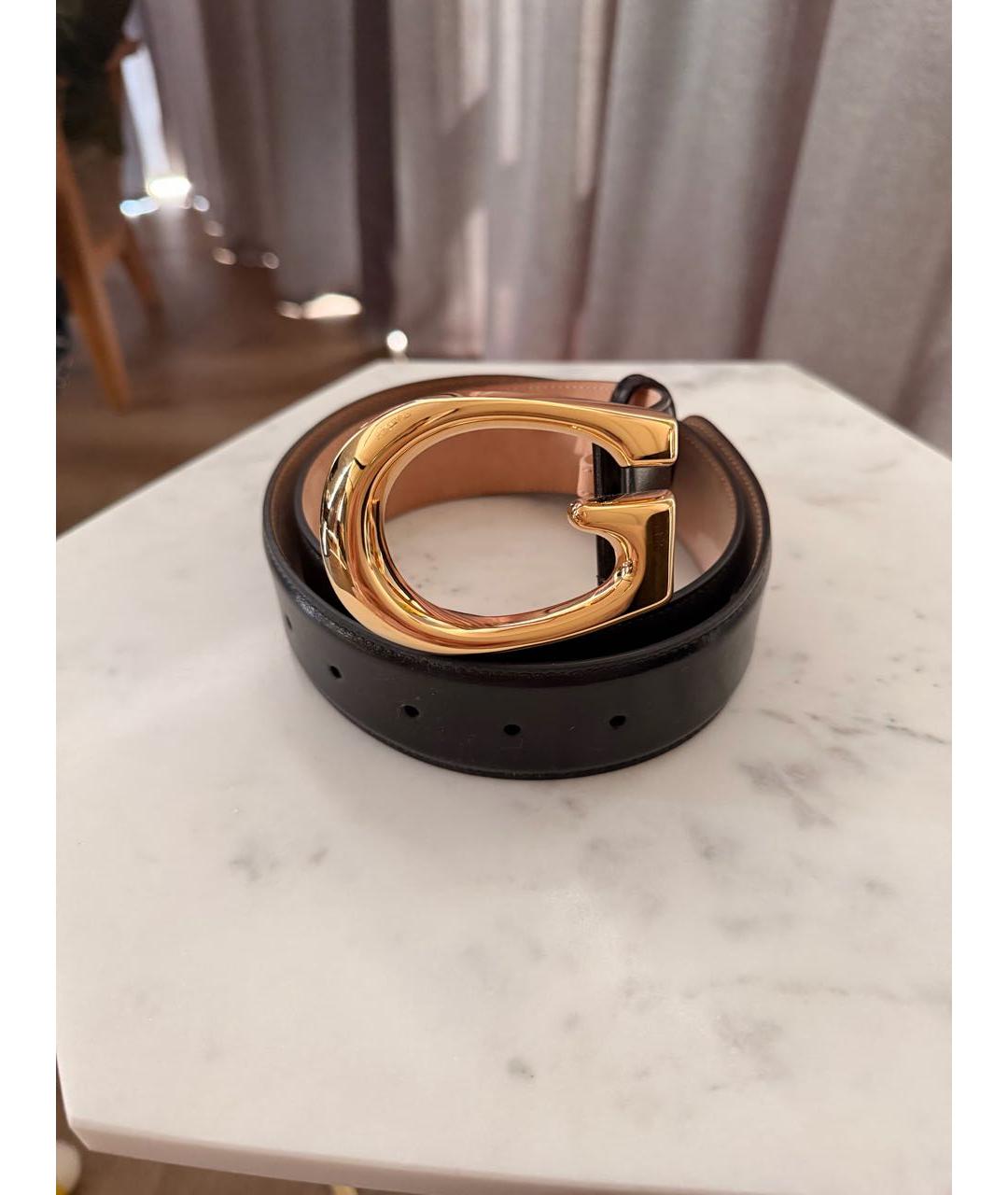 GUCCI Черный кожаный ремень, фото 9