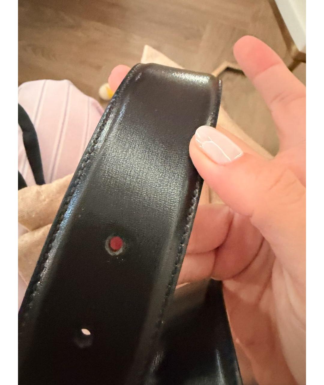 GUCCI Черный кожаный ремень, фото 7