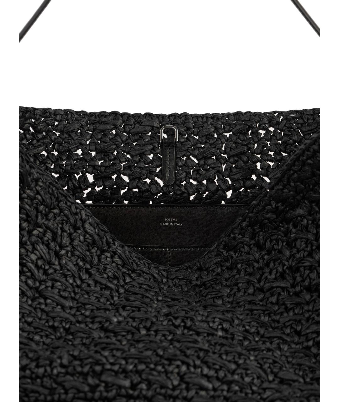 TOTEME Черная пелетеная сумка тоут, фото 4