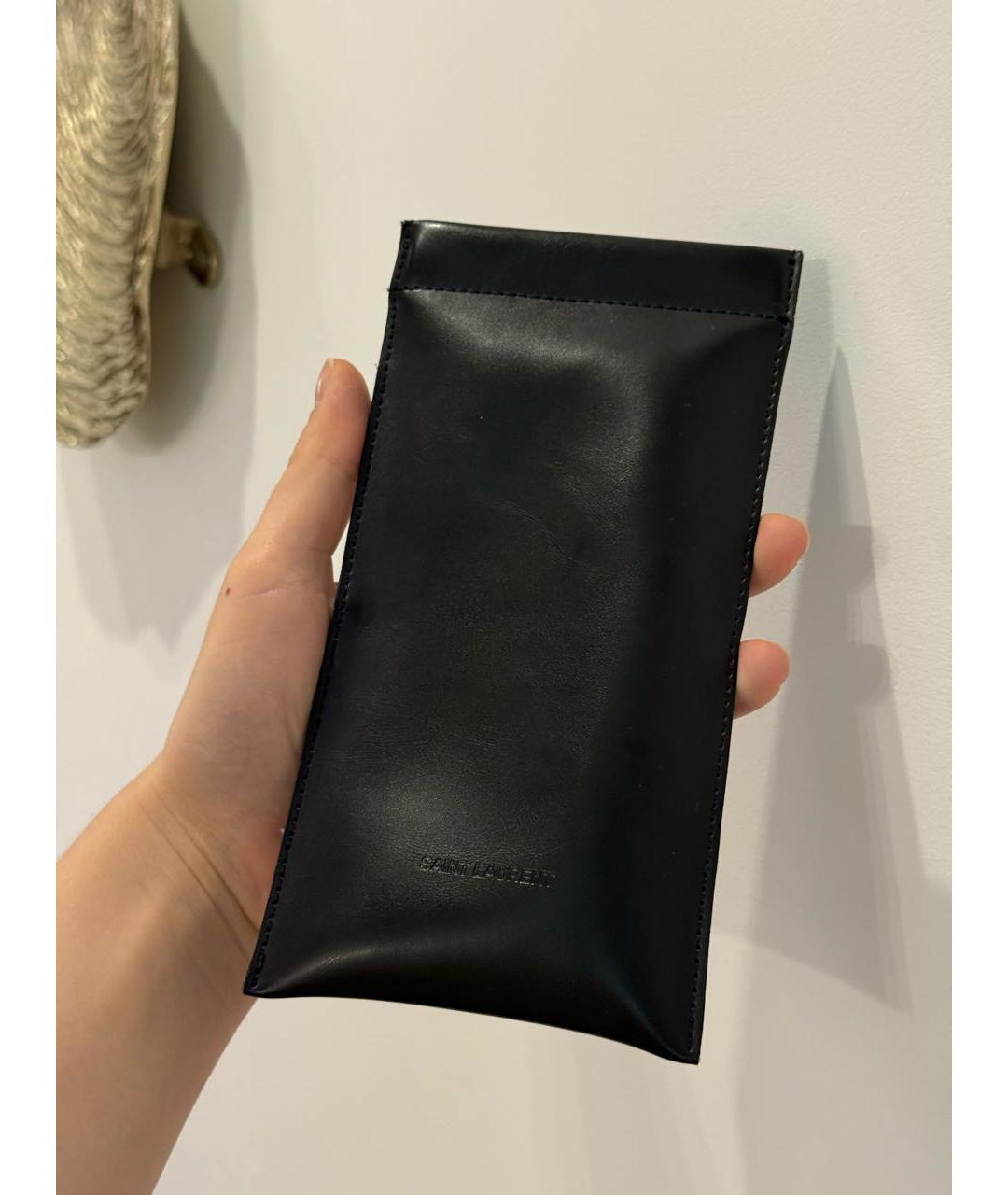 SAINT LAURENT Коричневые пластиковые солнцезащитные очки, фото 4