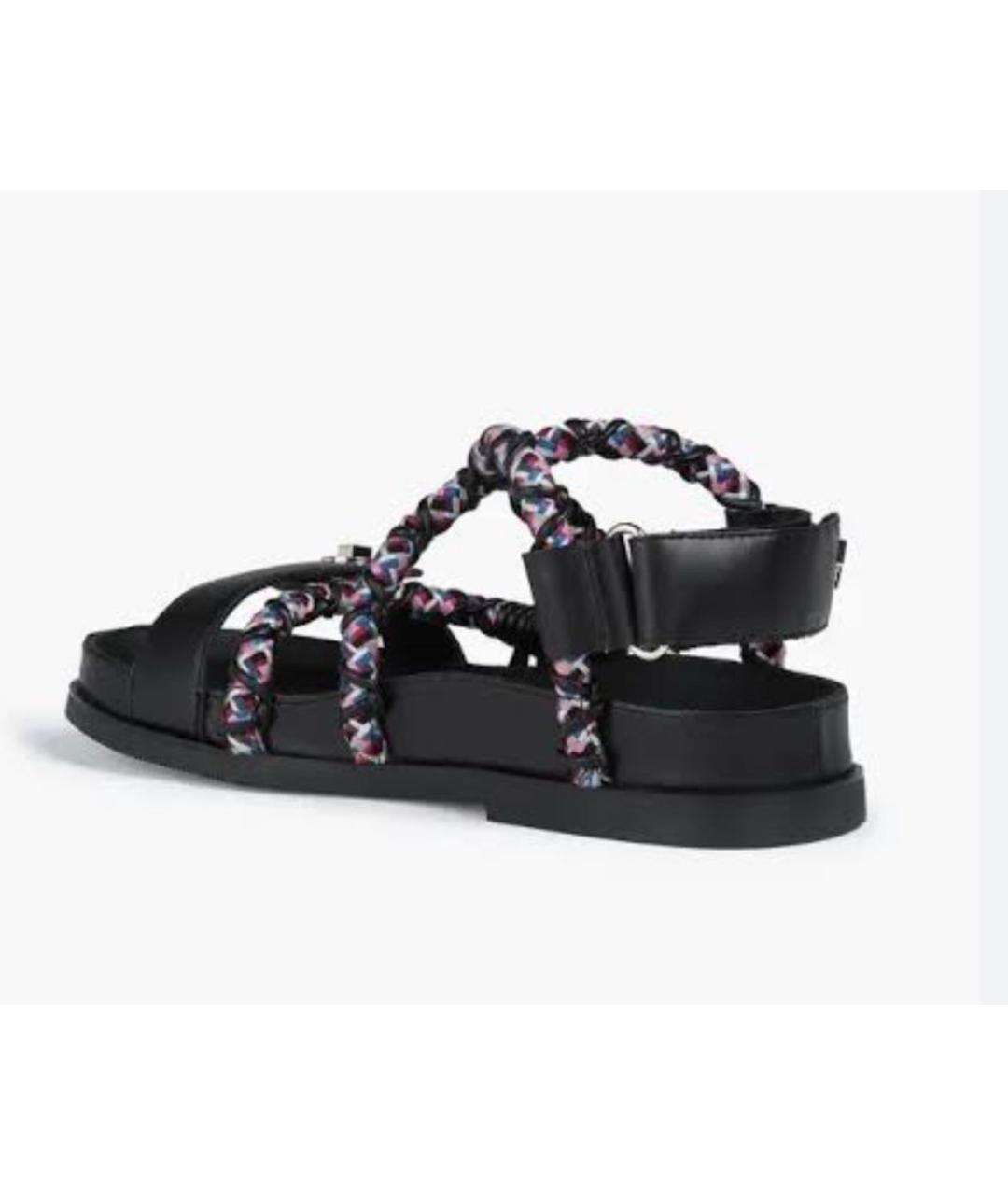 SANDRO Черные кожаные сандалии, фото 3