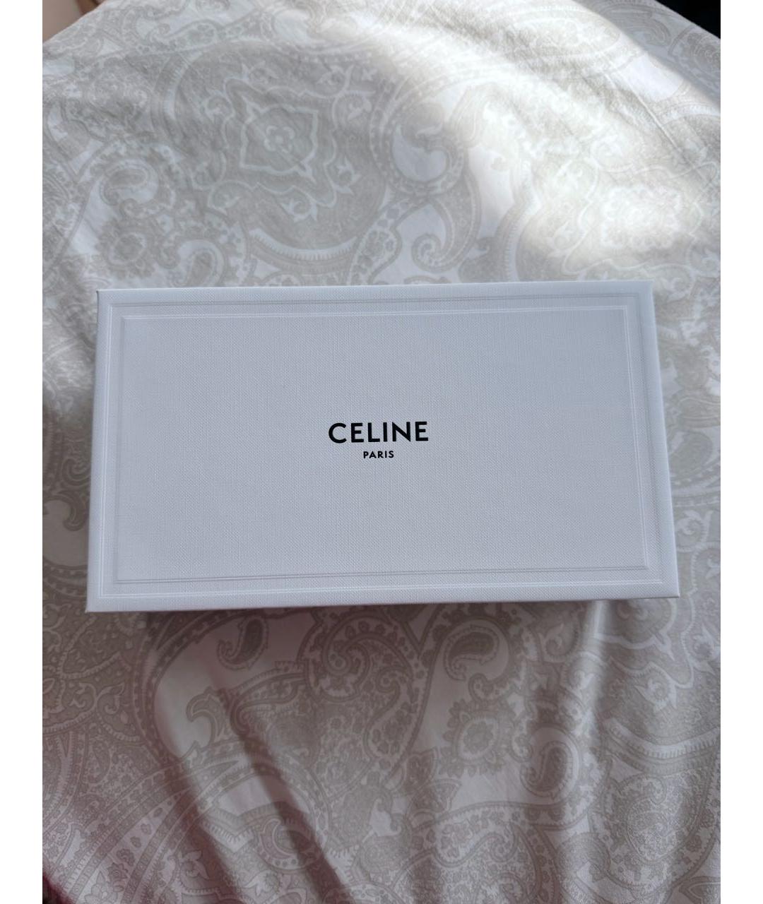 CELINE Коричневые металлические солнцезащитные очки, фото 4