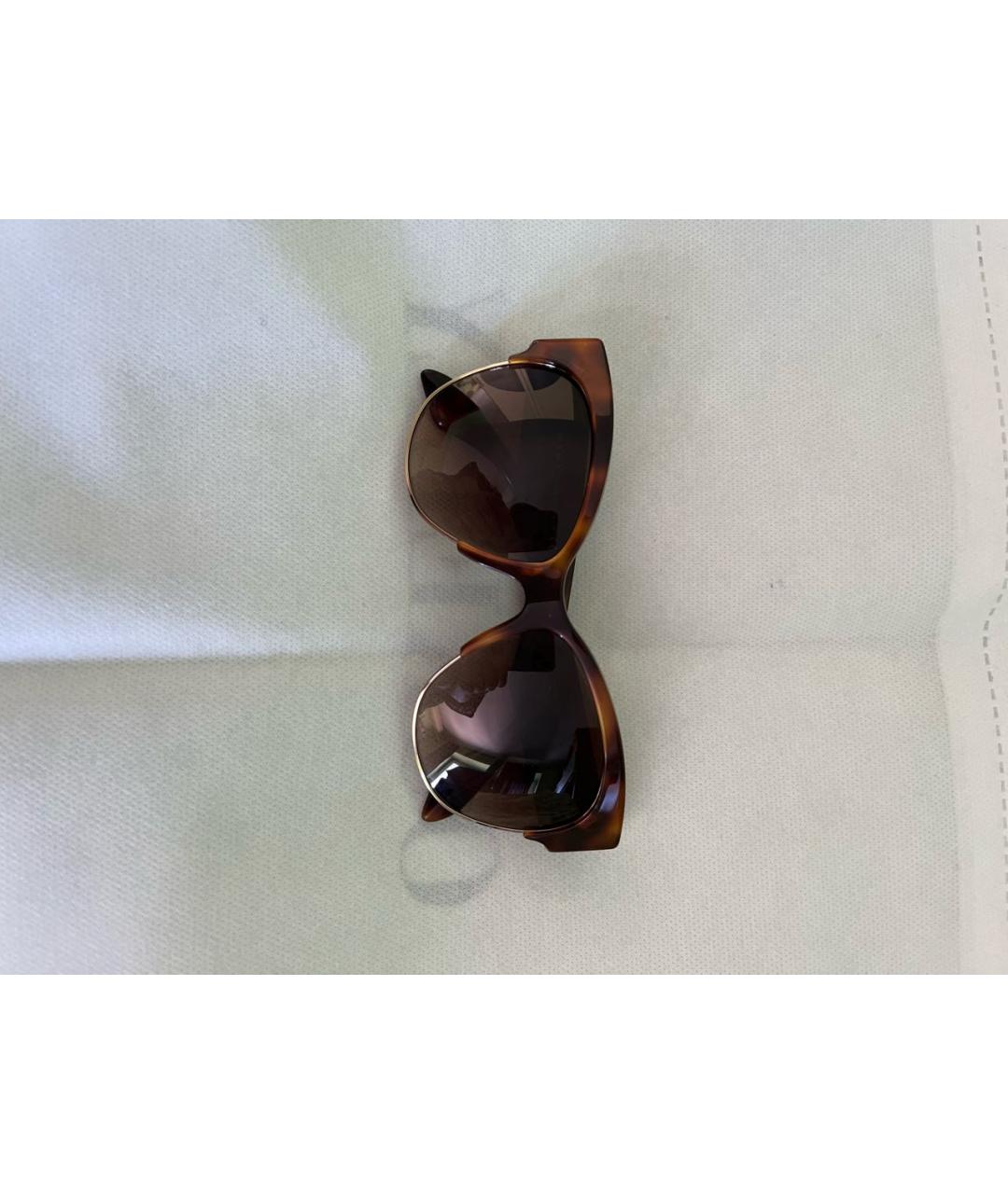 PRADA Коричневые пластиковые солнцезащитные очки, фото 6