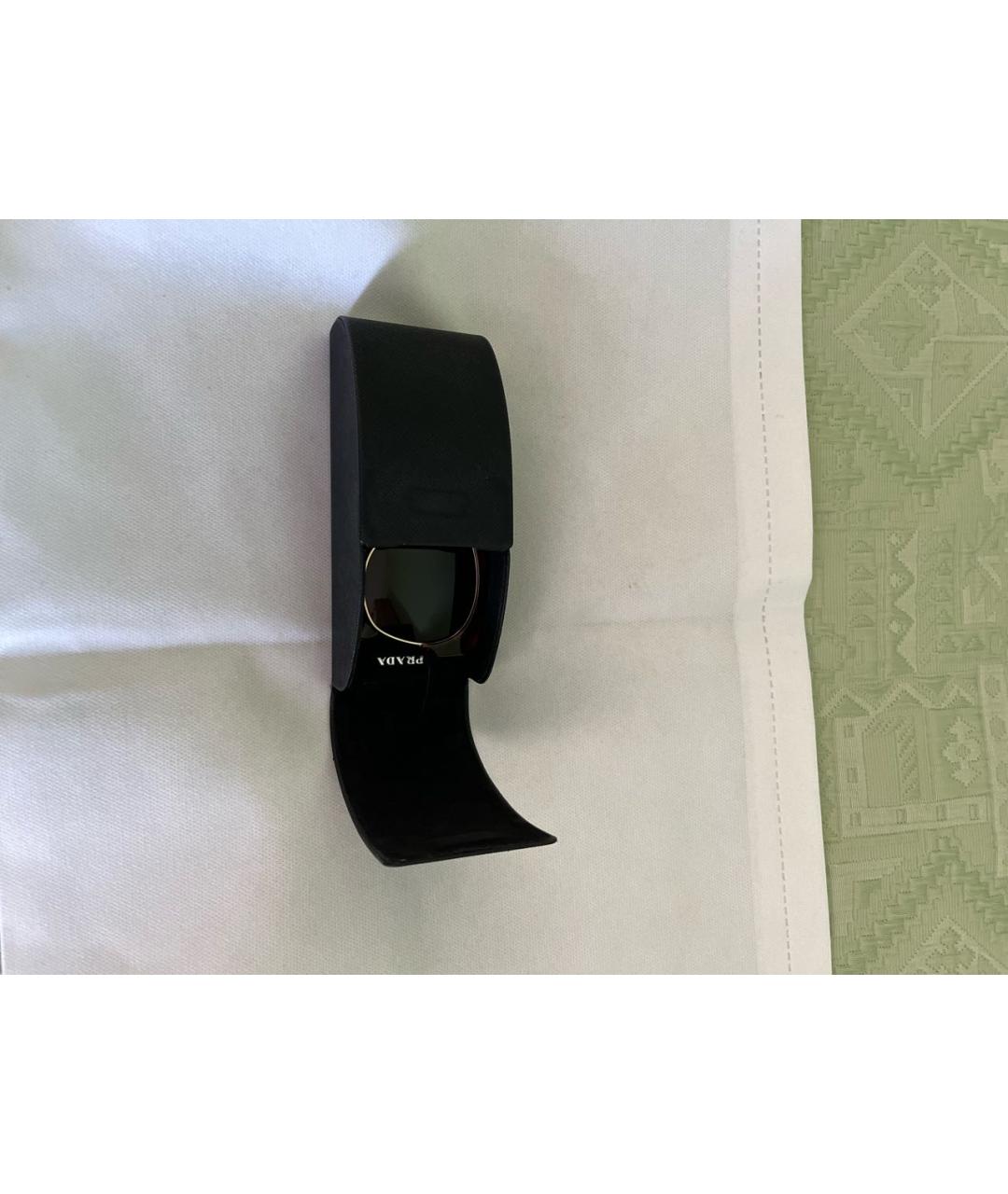 PRADA Коричневые пластиковые солнцезащитные очки, фото 4