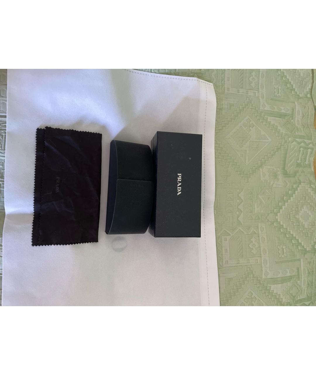 PRADA Коричневые пластиковые солнцезащитные очки, фото 5