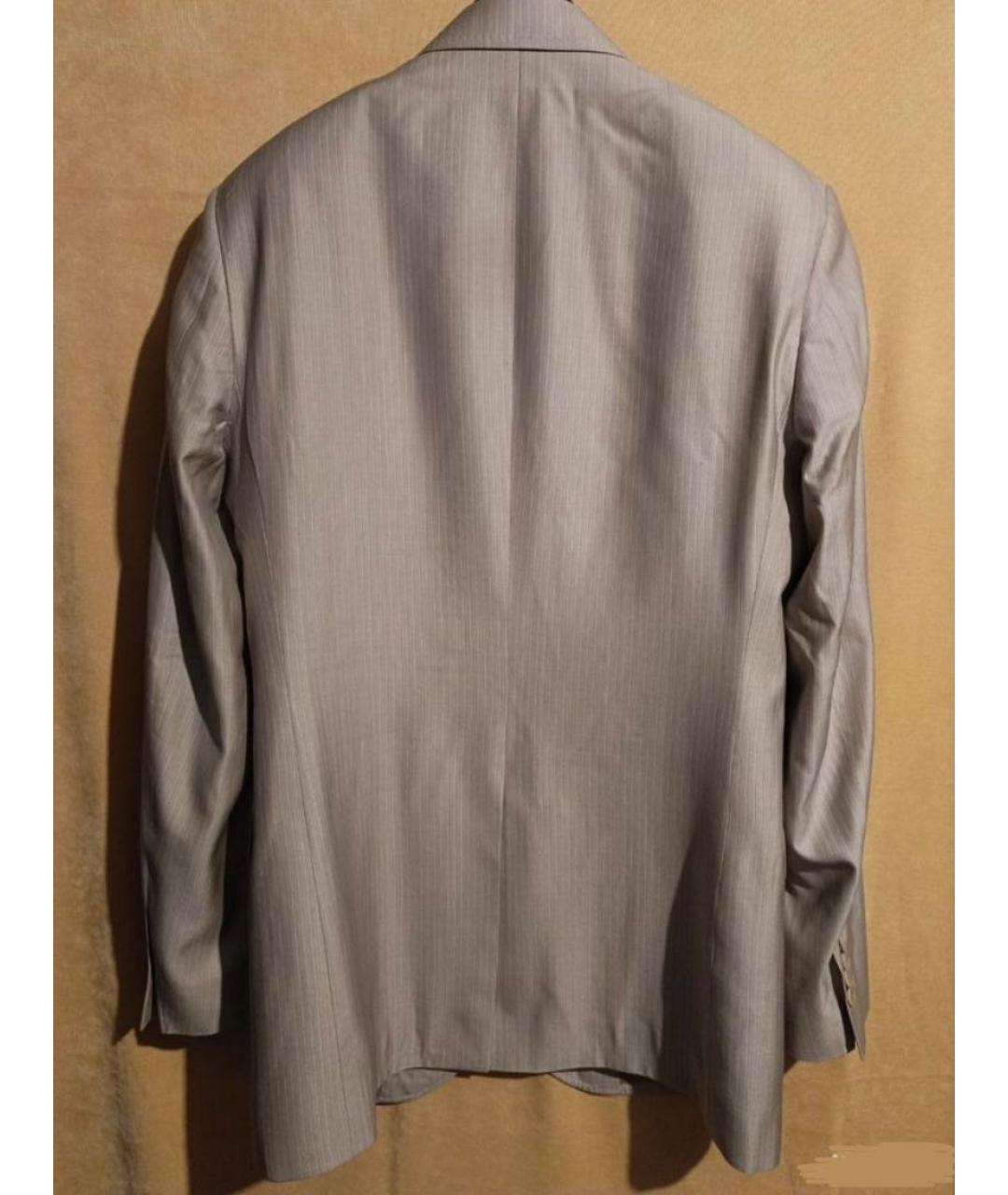 ALEXANDER MCQUEEN Серый шерстяной пиджак, фото 2