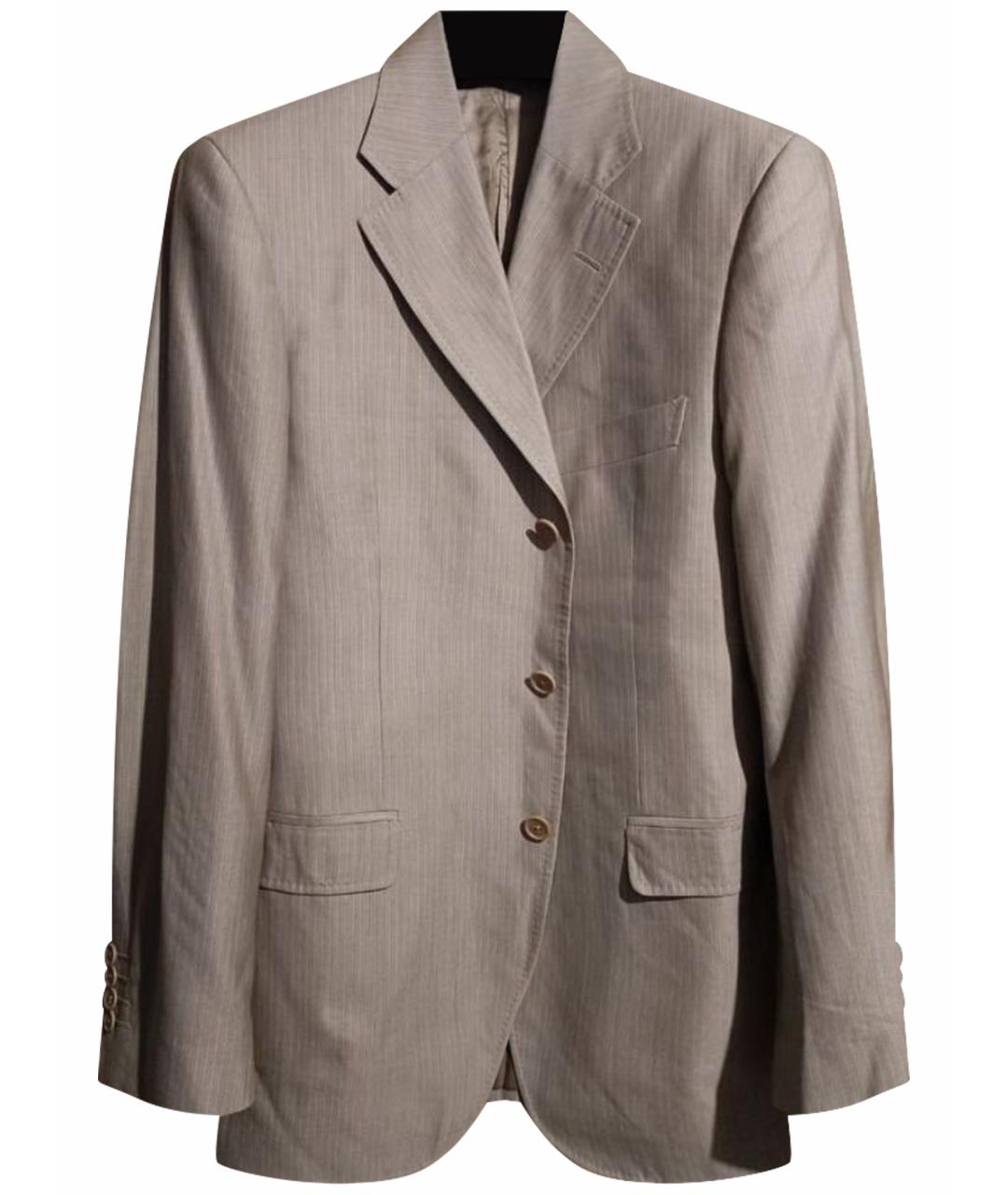 ALEXANDER MCQUEEN Серый шерстяной пиджак, фото 1