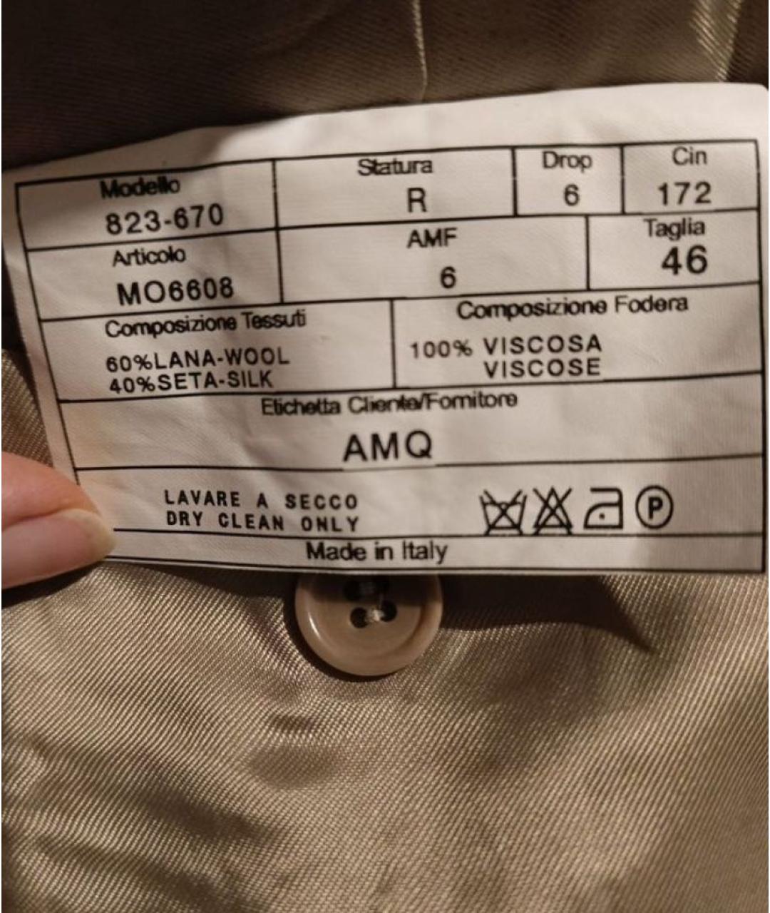 ALEXANDER MCQUEEN Серый шерстяной пиджак, фото 6