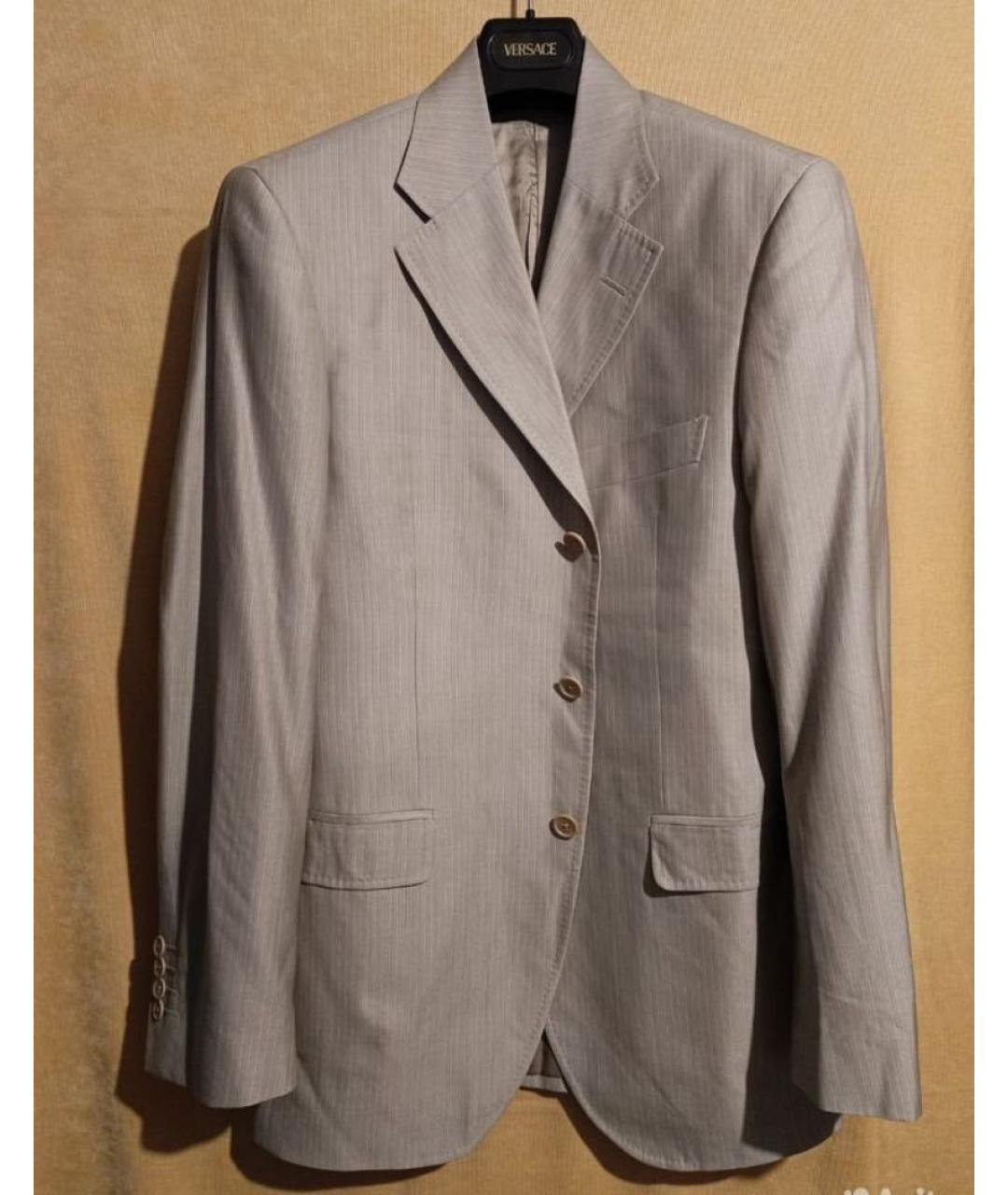 ALEXANDER MCQUEEN Серый шерстяной пиджак, фото 7