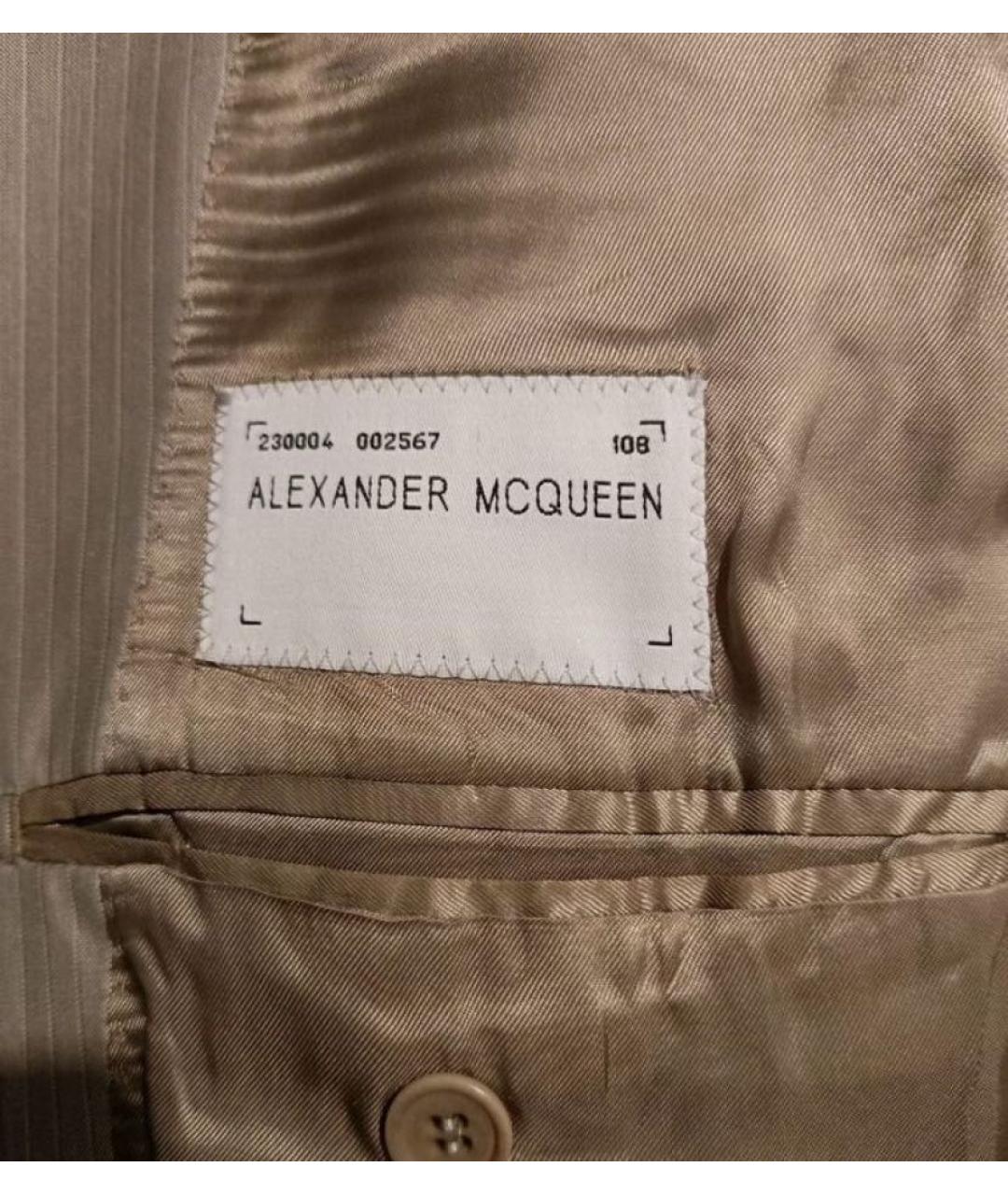 ALEXANDER MCQUEEN Серый шерстяной пиджак, фото 4