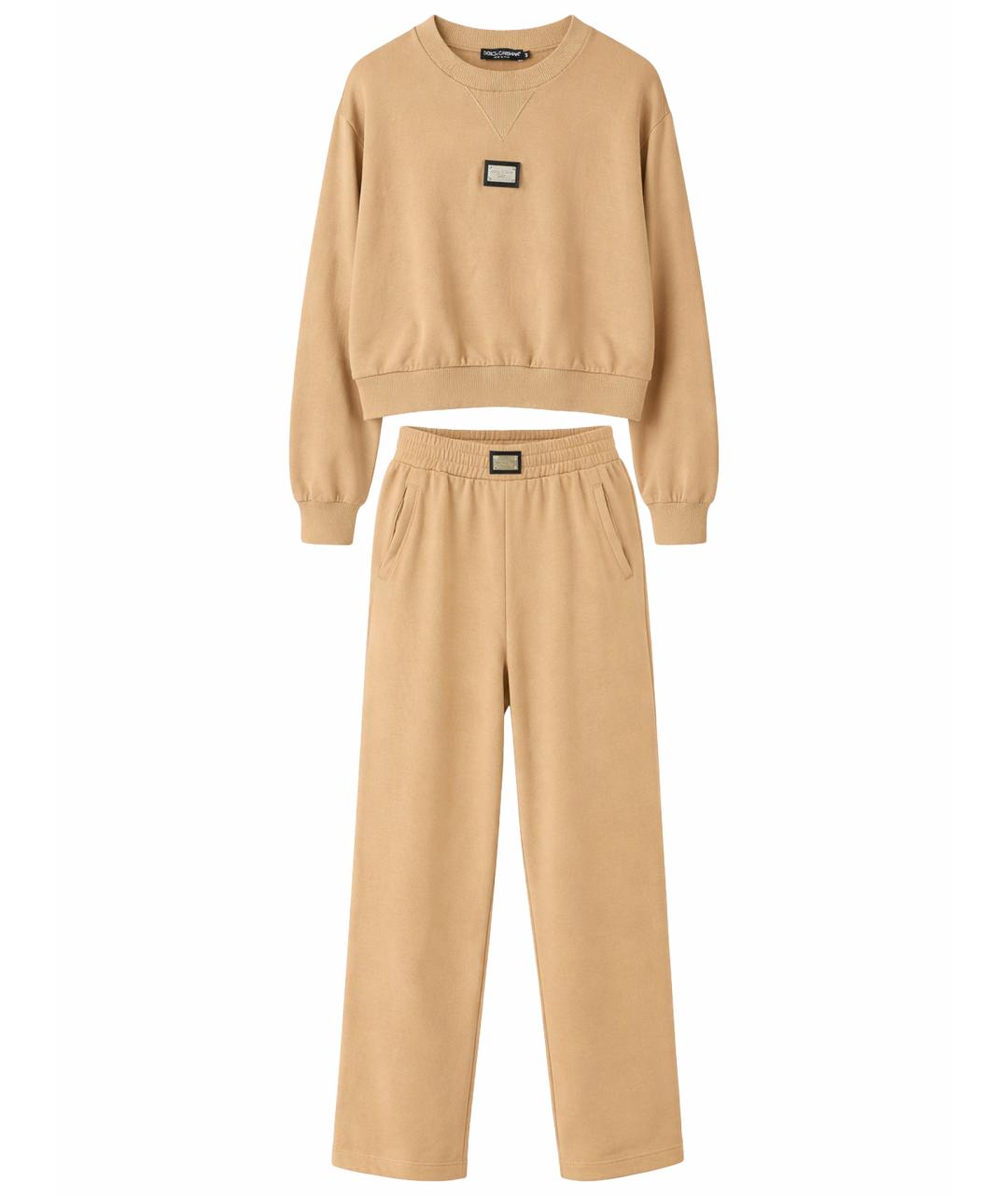 DOLCE&GABBANA Коричневый хлопковый спортивные костюмы, фото 1