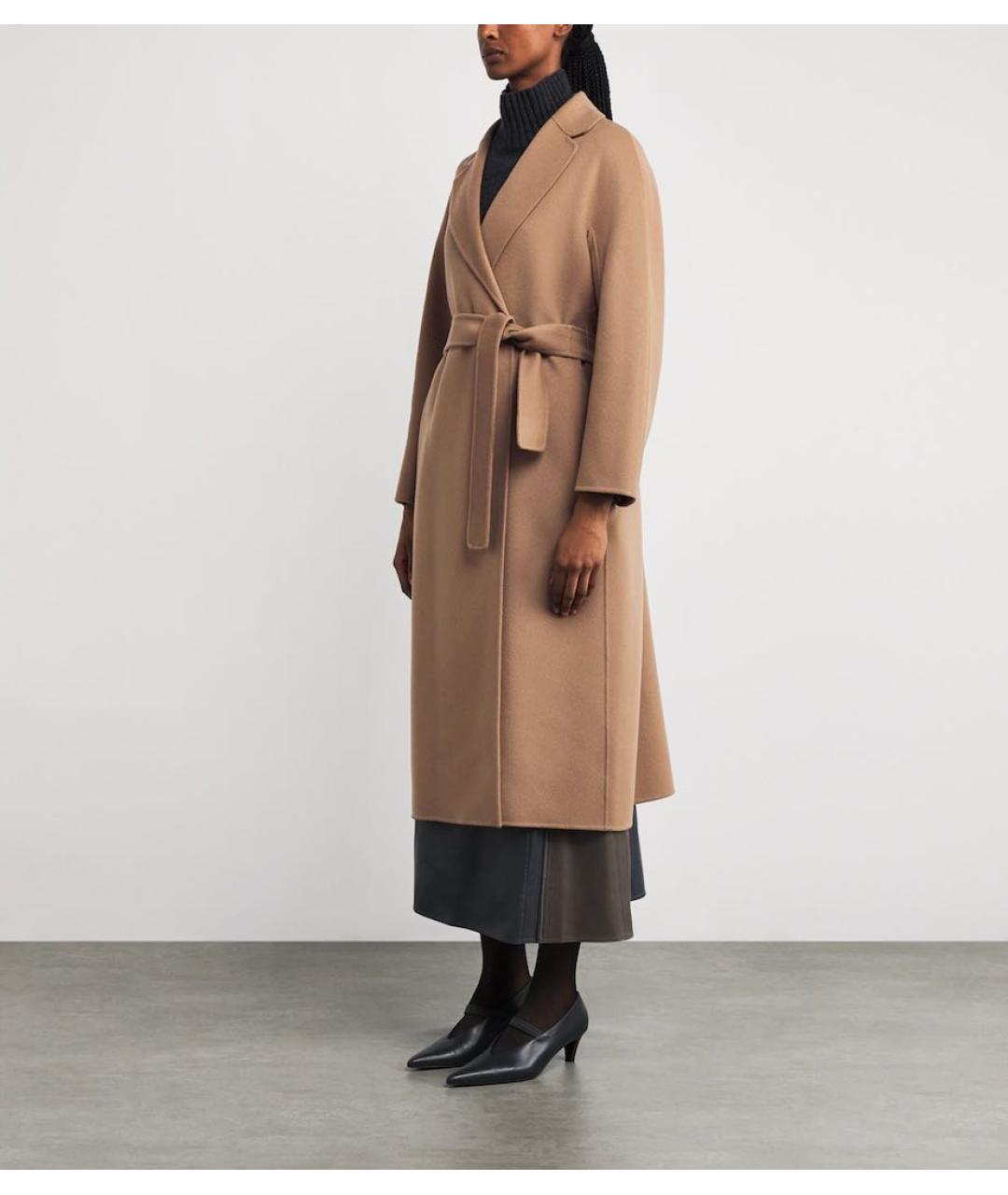 'S MAX MARA Бежевое шерстяное пальто, фото 3