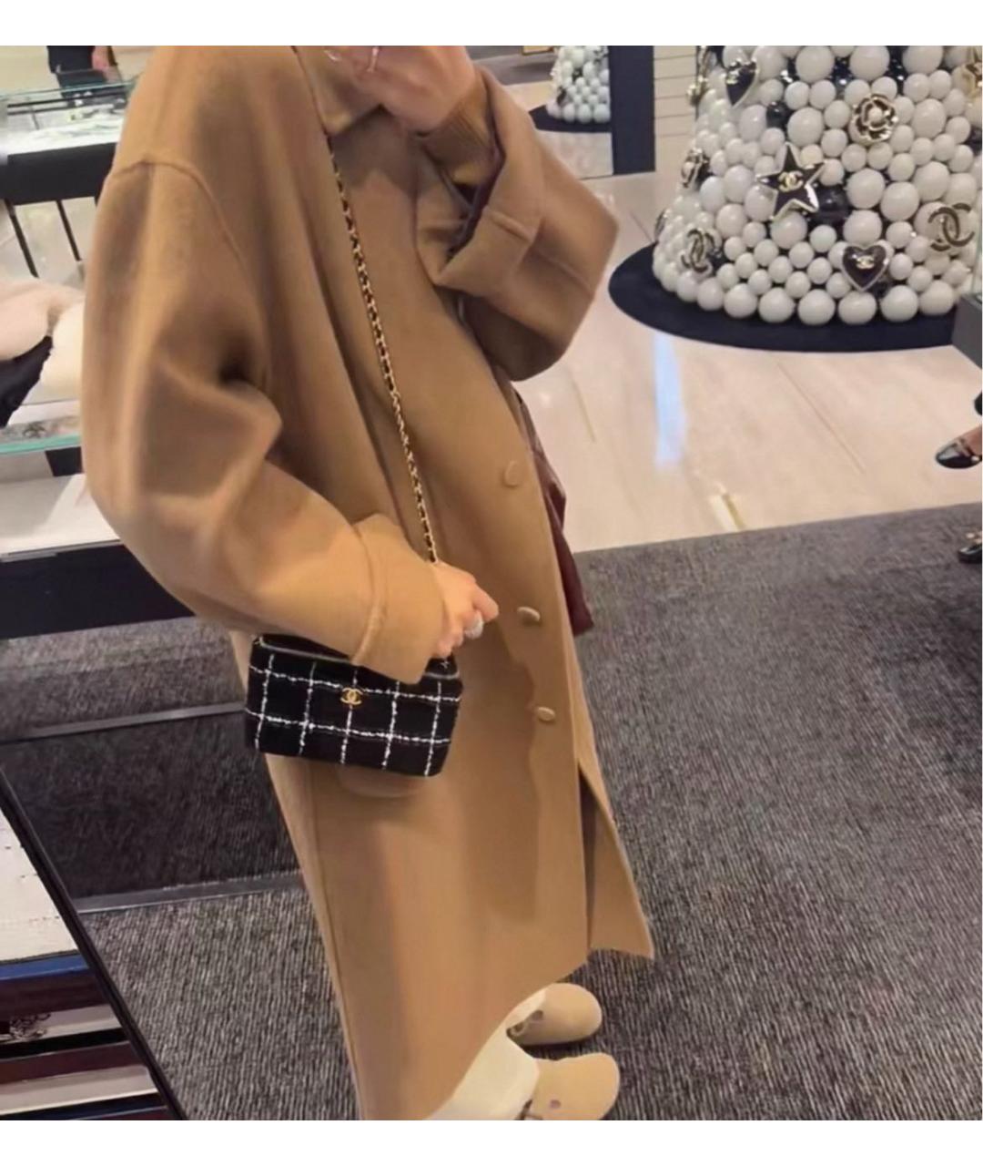 CHANEL Черная твидовая сумка через плечо, фото 6