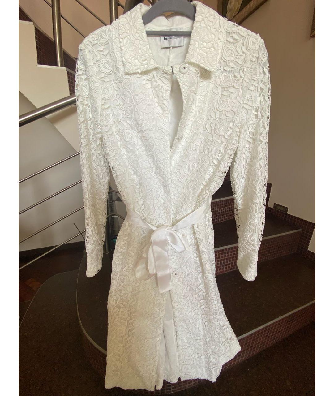 BLUGIRL Белый хлопковый тренч/плащ, фото 5