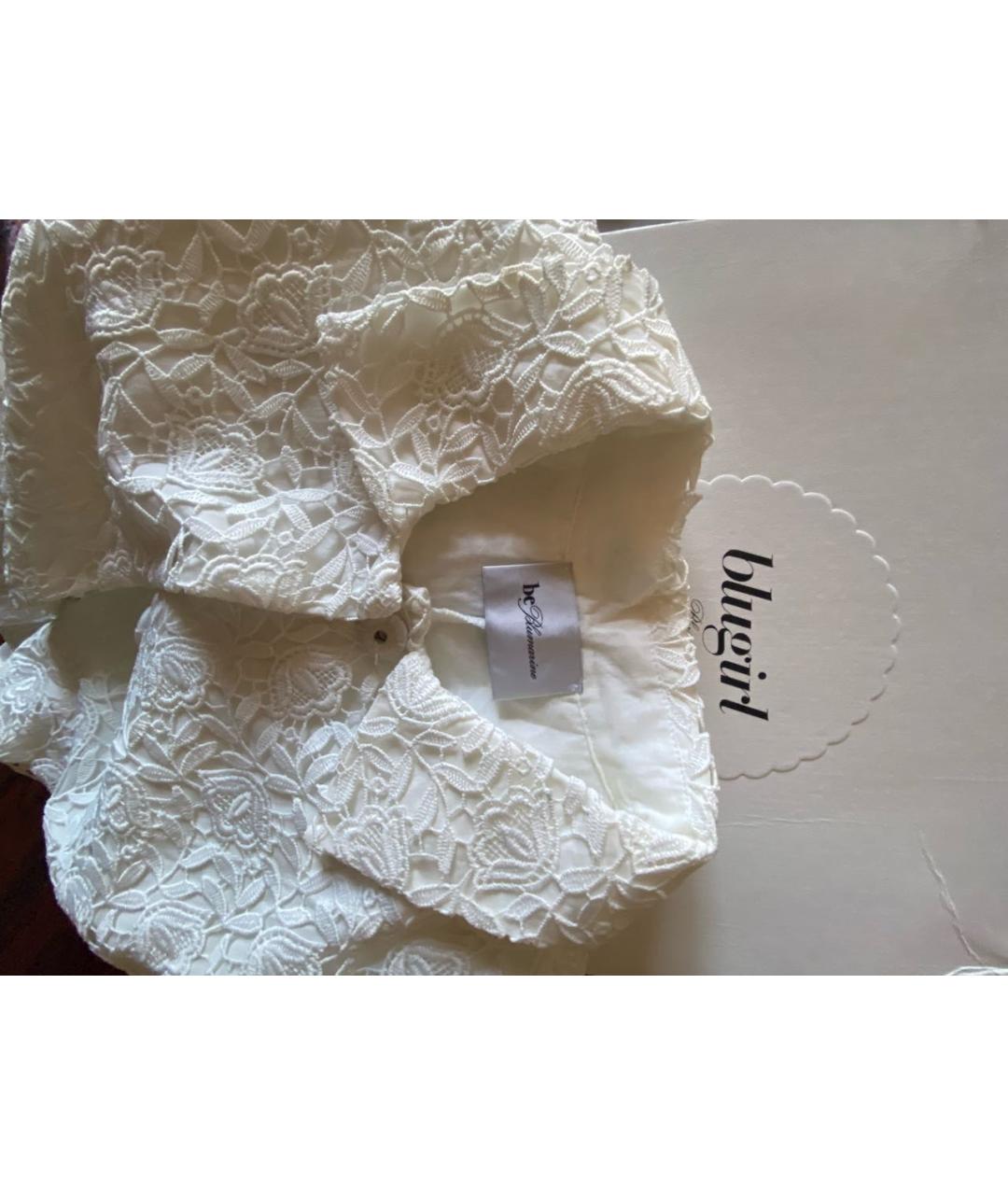 BLUGIRL Белый хлопковый тренч/плащ, фото 4