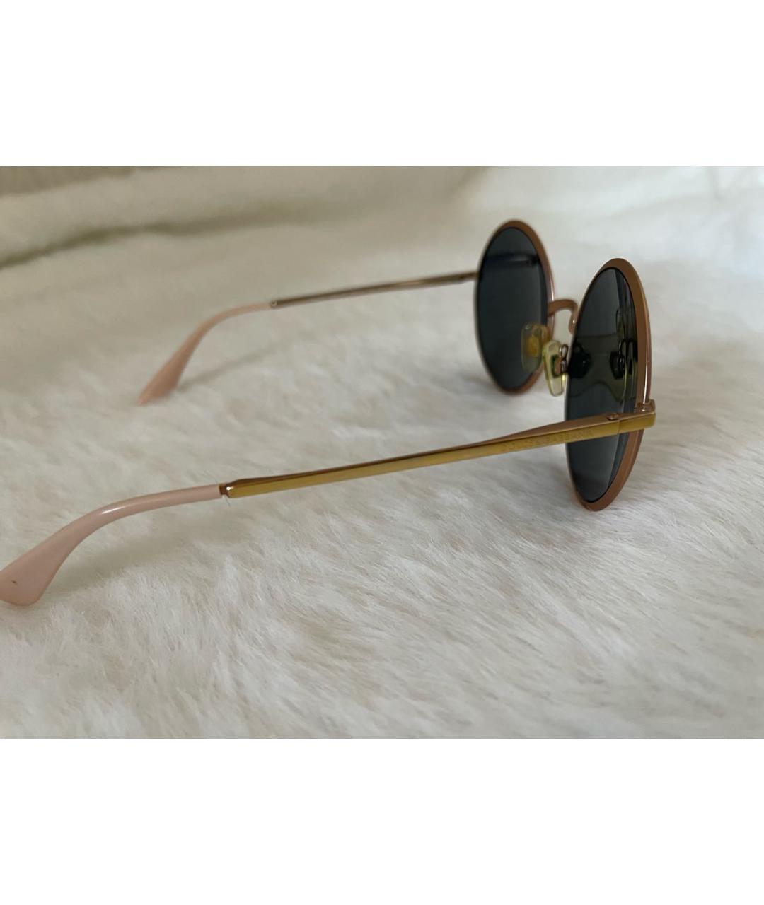 DOLCE&GABBANA Розовые металлические солнцезащитные очки, фото 2